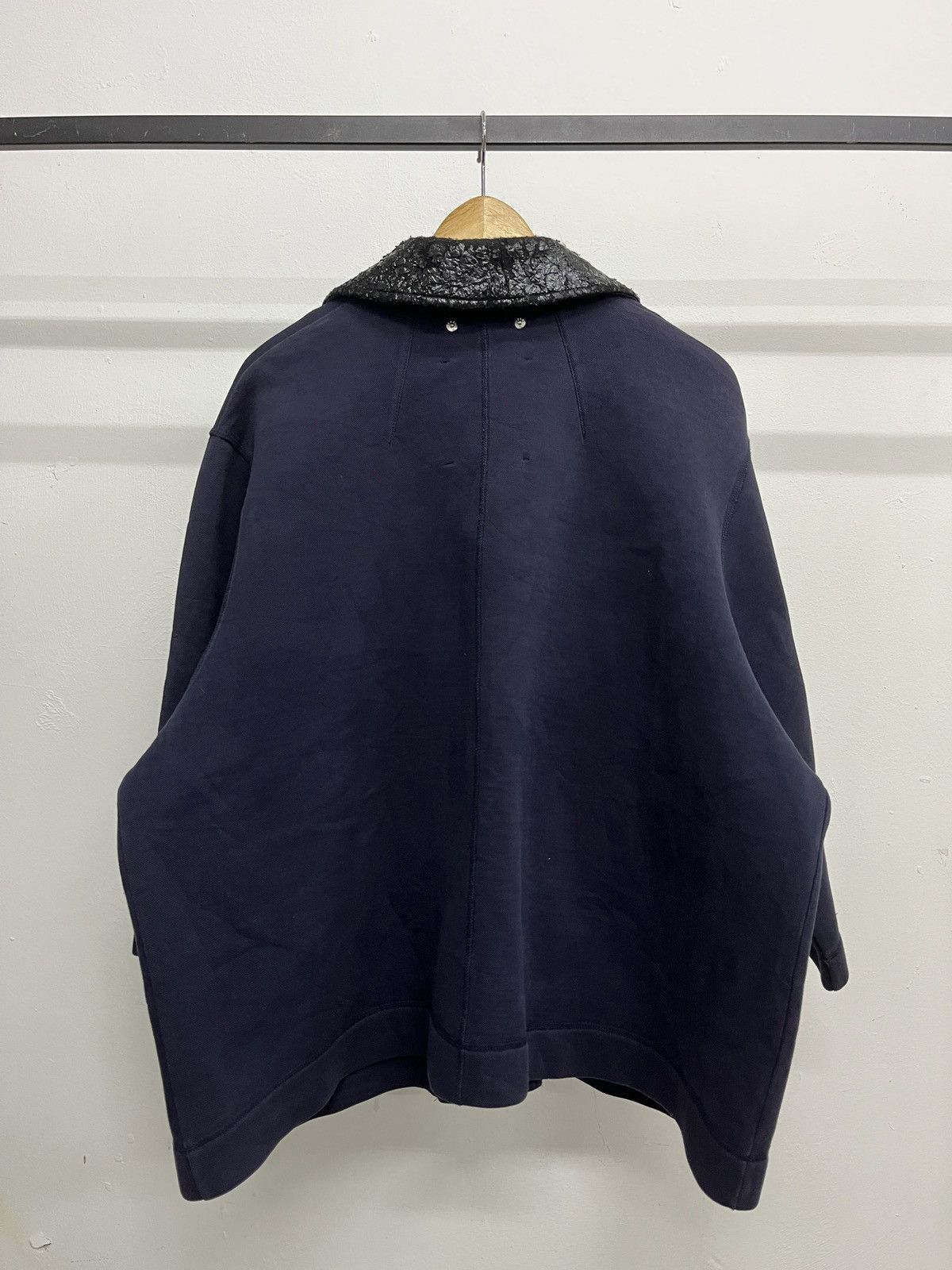 Diesel Vintage Diesel Cracked Leather Collar Kimono Boxy Jacket Size US L / EU 52-54 / 3 - 2 Thumbnail