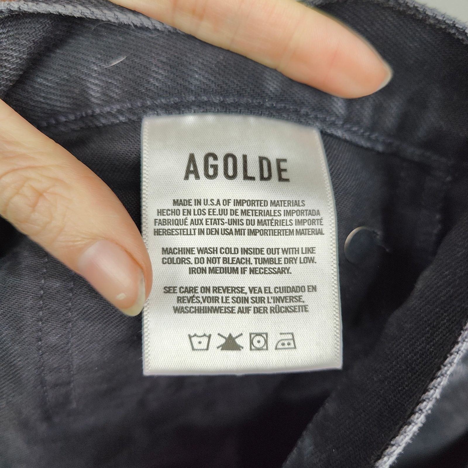 Agolde Agolde Cherie High Rise Straight Jeans 26 Distressed Black Size 26" / US 2 / IT 38 - 7 Thumbnail