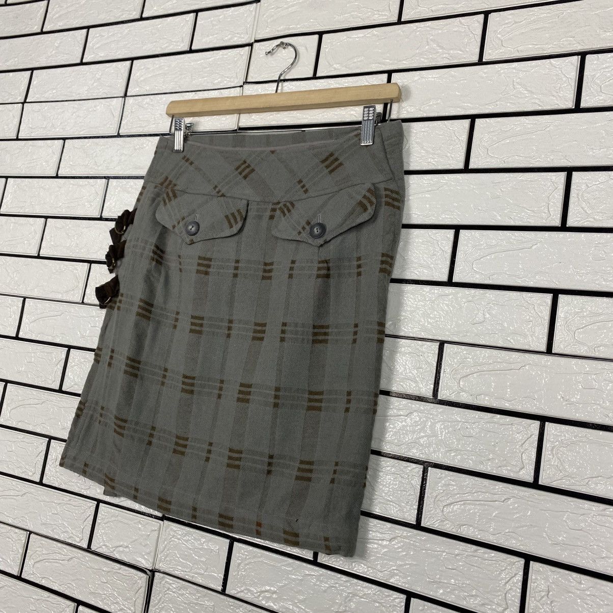 Japanese Brand 📌Vintage Skirt Bondage Style Tartan Martina Dietrich Size 28" / US 6 / IT 42 - 3 Thumbnail