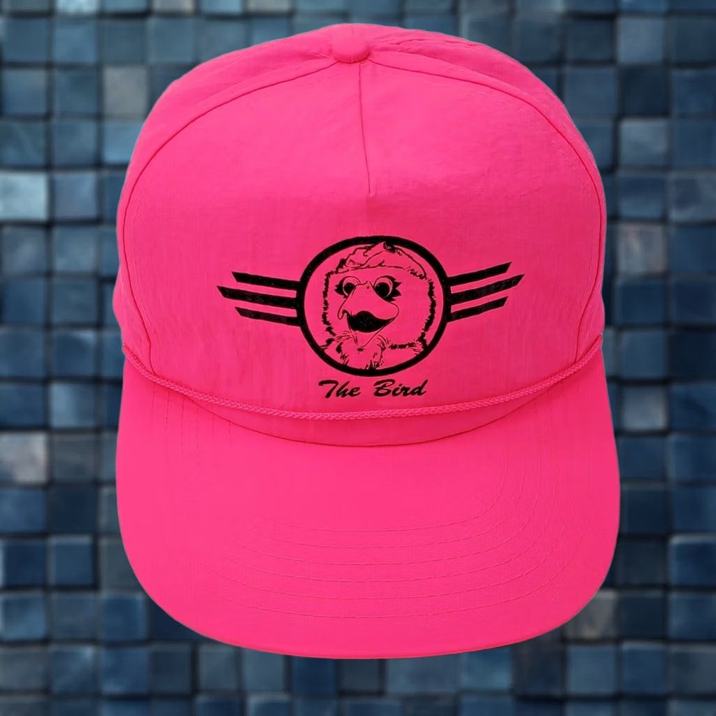 Pinko Vintage Sportsman The Bird Graphic Snapback Hat Unisex Hot Pink Adjustable Cap Size ONE SIZE - 1 Thumbnail