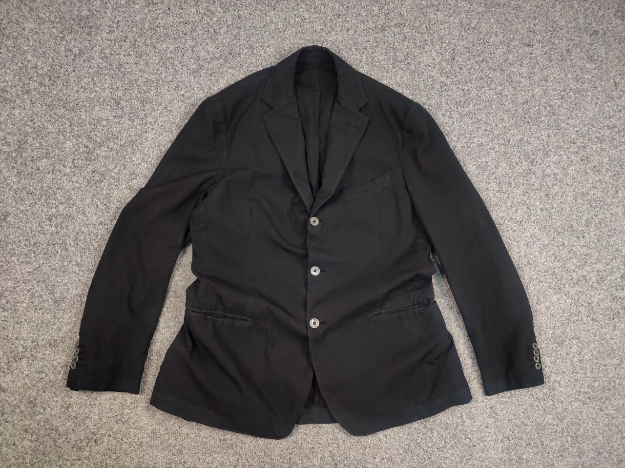 PIOMBO Piombo Italy Design Black Cotton Casual Blazer Jacket Size US L / EU 52-54 / 3 - 9 Thumbnail