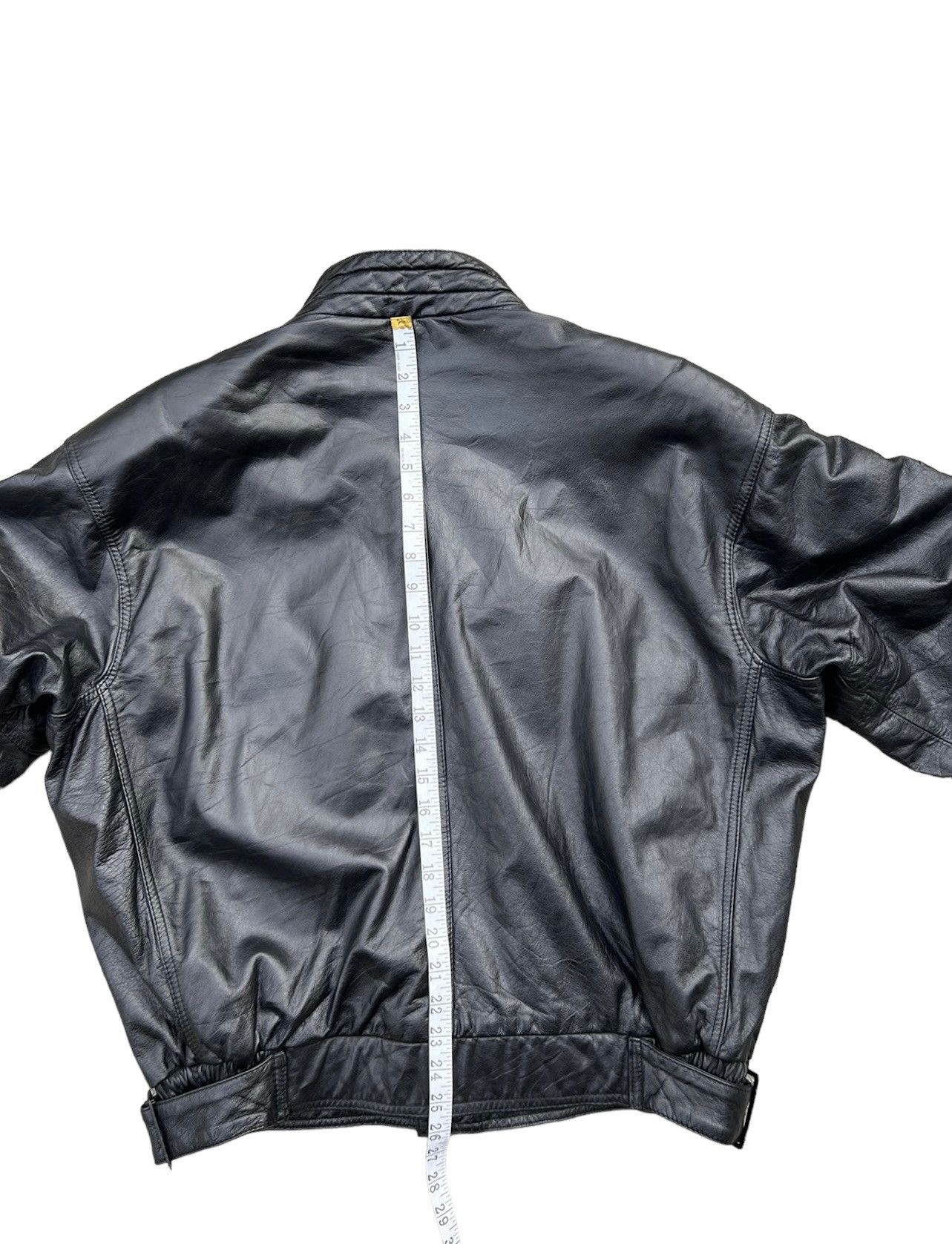 Vintage 90s Skyline Club Cow Leather Oversize Bondage Jacket