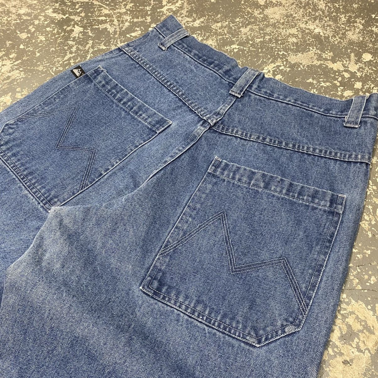 JNCO × Vintage Vintage First Down Denim Big Pocket Y2K Embroidered Baggy Pa Size US 35 - 12 Thumbnail