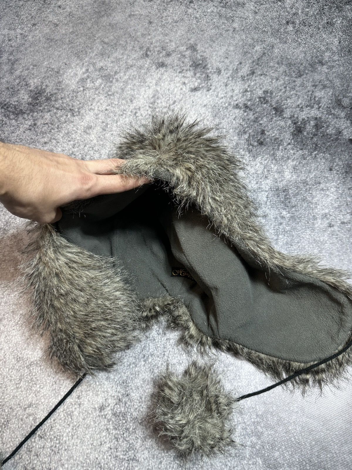 Other Y2K Fur Ushanka Hat Avant Garde Style Fuzzy Alt USA Rare VTg Size ONE SIZE - 3 Thumbnail