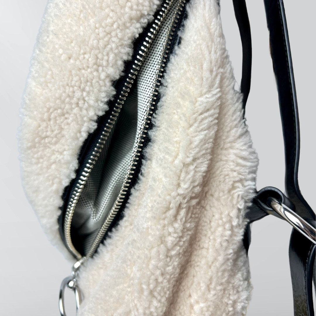 Rebecca Minkoff Rebecca Minkoff Shearling & Leather Julian Side Zip Backpack Size ONE SIZE - 5 Thumbnail