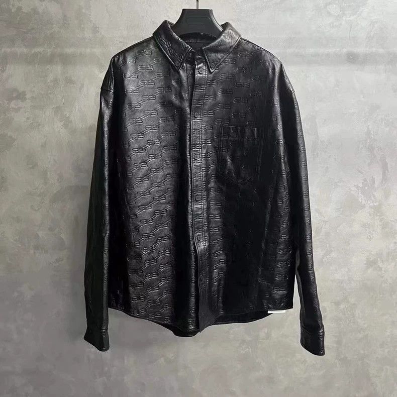 Balenciaga Balenciaga latest black full logo leather jacket-2506 Size US L / EU 52-54 / 3 - 1 Thumbnail
