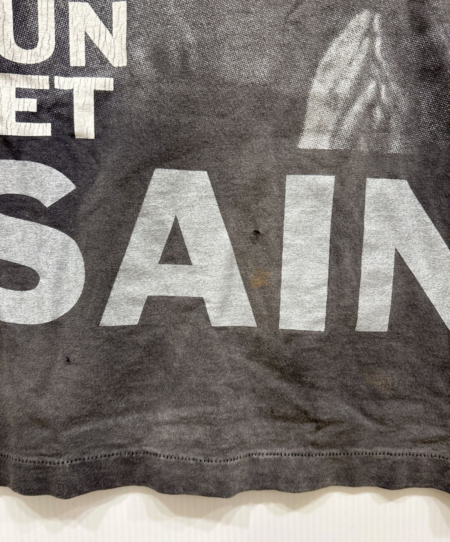 Saint Michael SAINT MICHAEL PTP SS TEE STAY REAL Gray Size XXL  