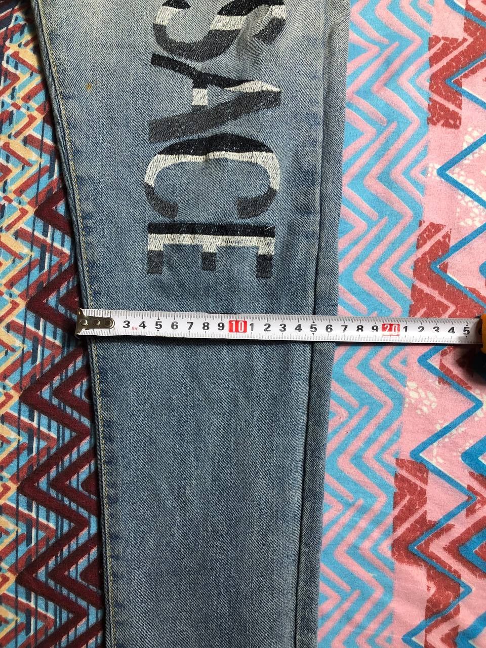 Vintage Crazy Crash Dirty Baggy Faded Jean Japan Avant Garde Style Size US 30 / EU 46 - 9 Thumbnail