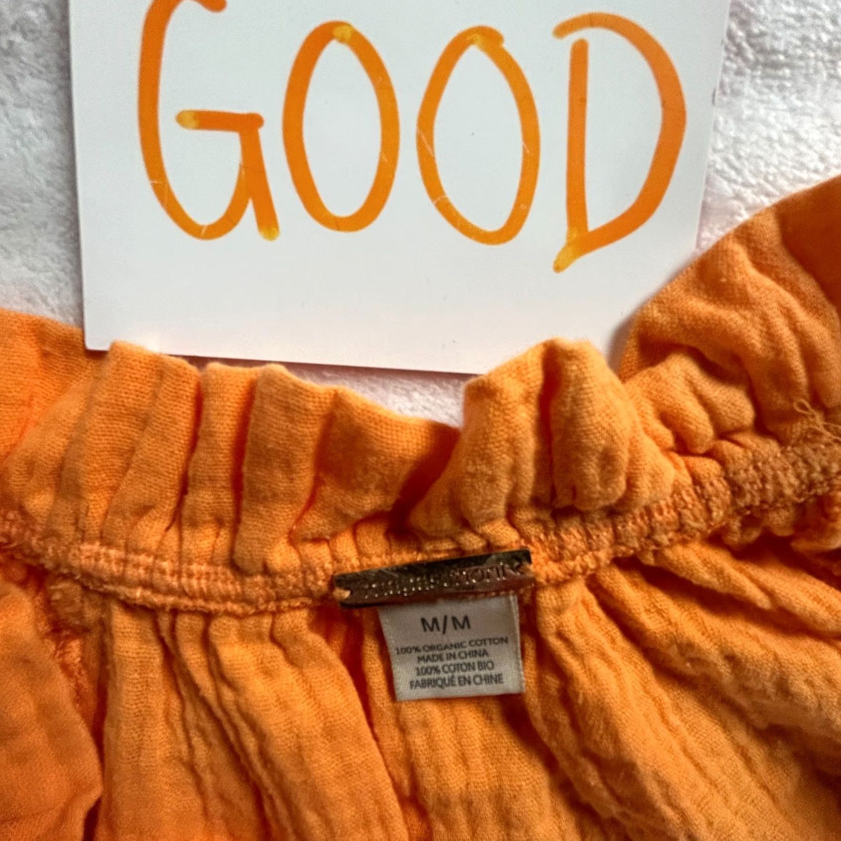 Vintage Magaschoni Women's Boho Dress Organic Cotton Gauze Turmeric Orange Medium Size M / US 6-8 / IT 42-44 - 3 Thumbnail