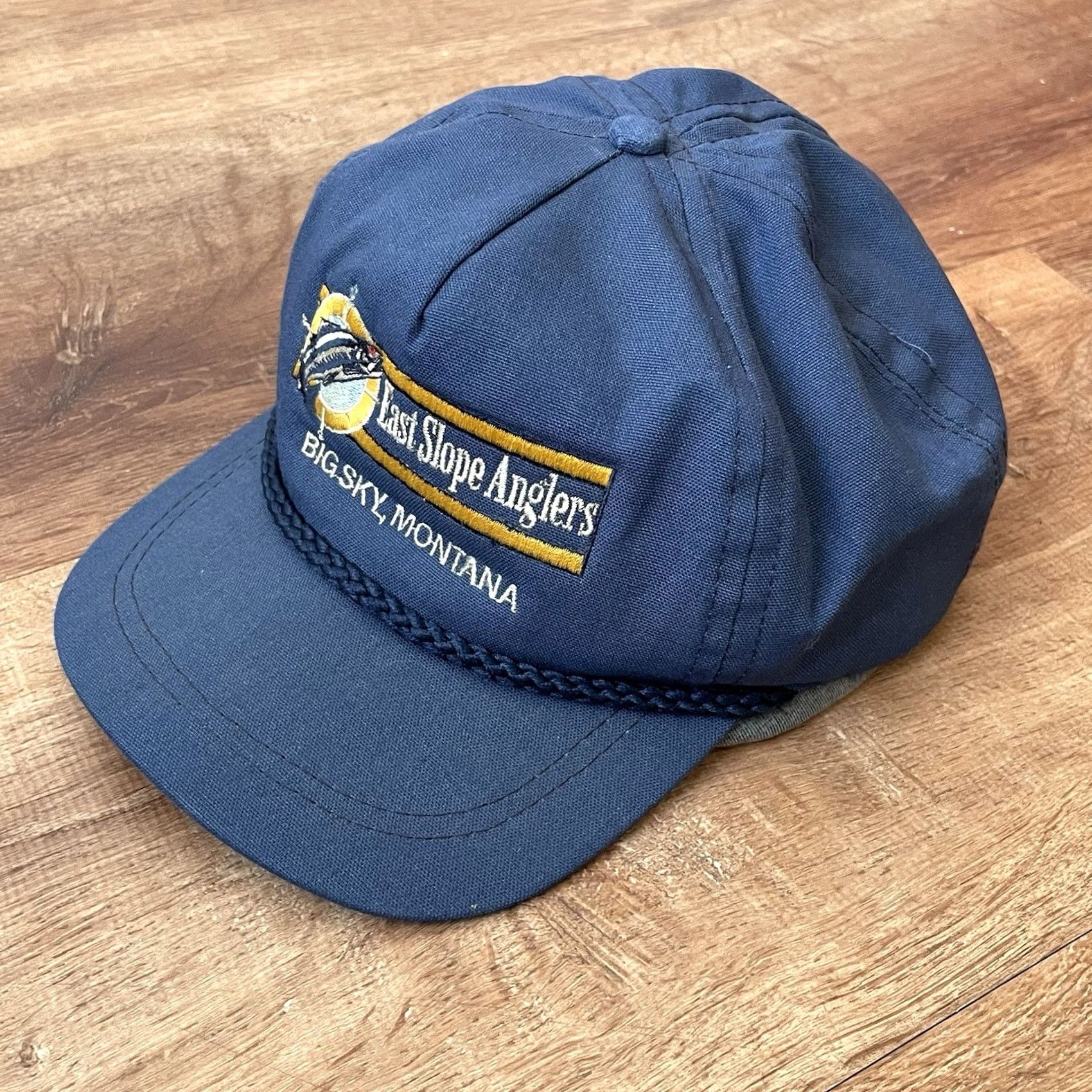 Imperial VINTAGE Imperial USA Adjustable Trucker Hat Blue One Size Mens USA Swift Big Sky Montana Size ONE SIZE - 4 Thumbnail