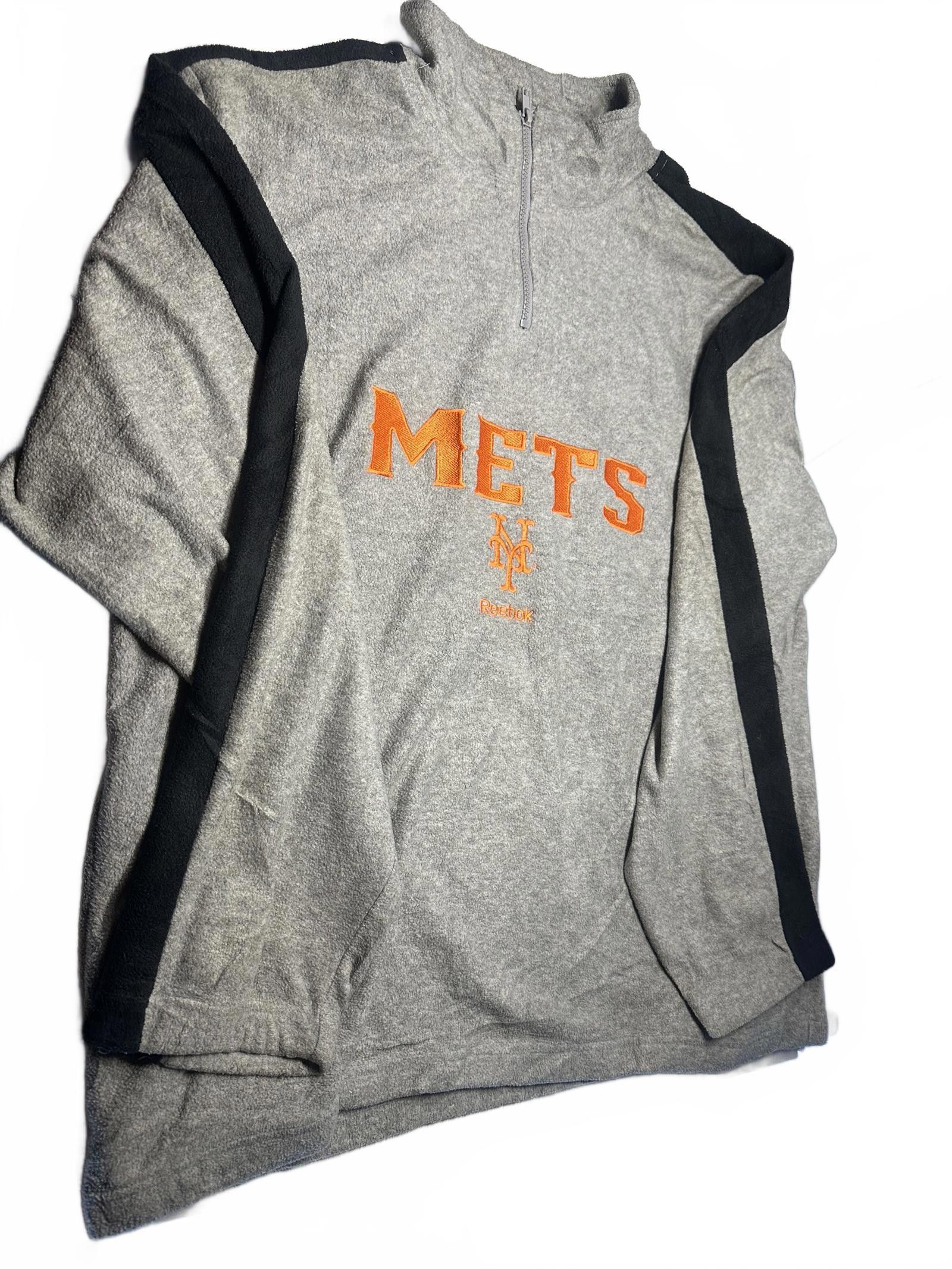 Reebok Reebok New York Mets Quarter-Zip Pullover Sweatshirt - Gray Size US L / EU 52-54 / 3 - 3 Thumbnail