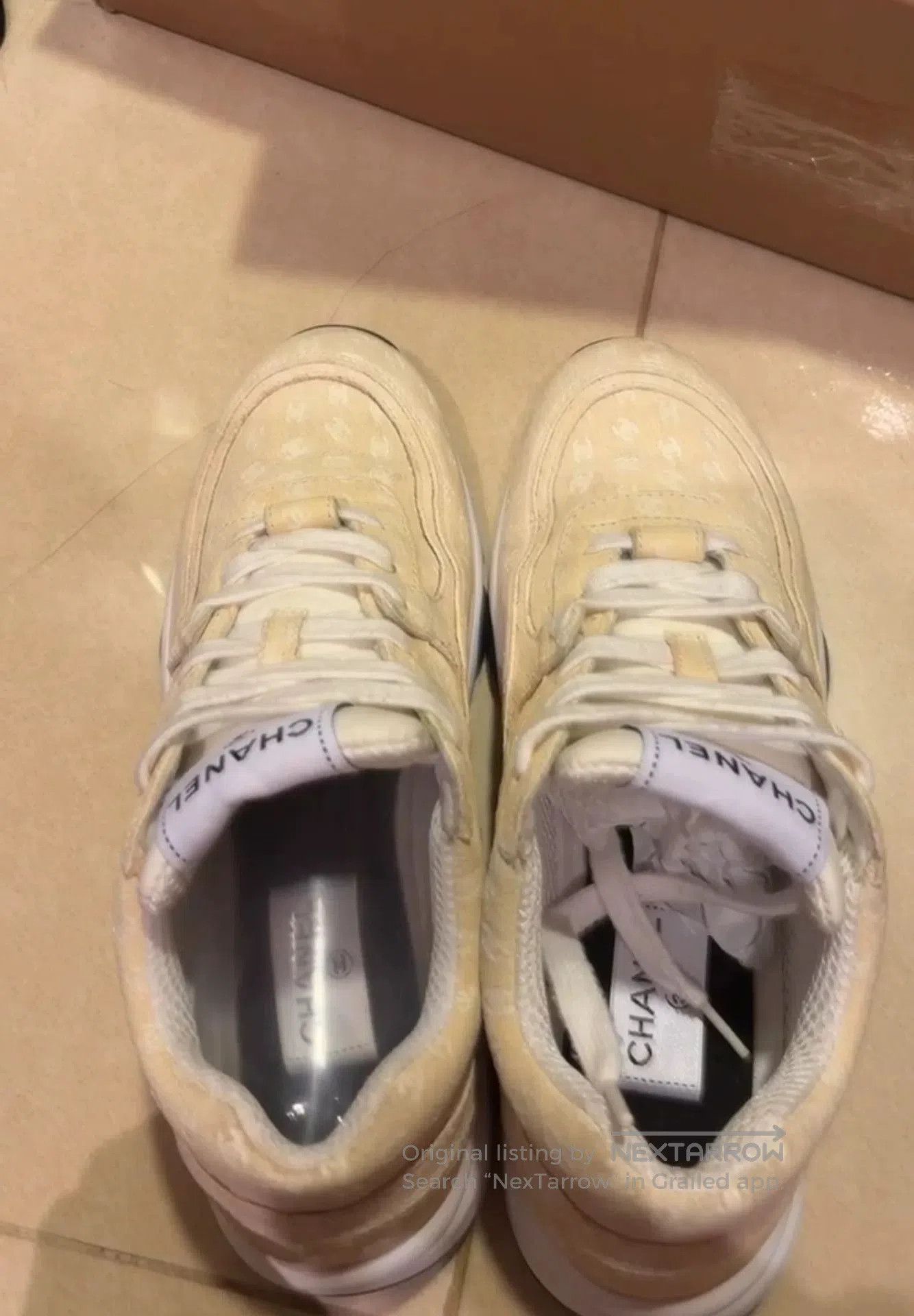 Chanel Chanel Double C Print Beige Lace. Size US 7 / IT 37 - 2 Thumbnail