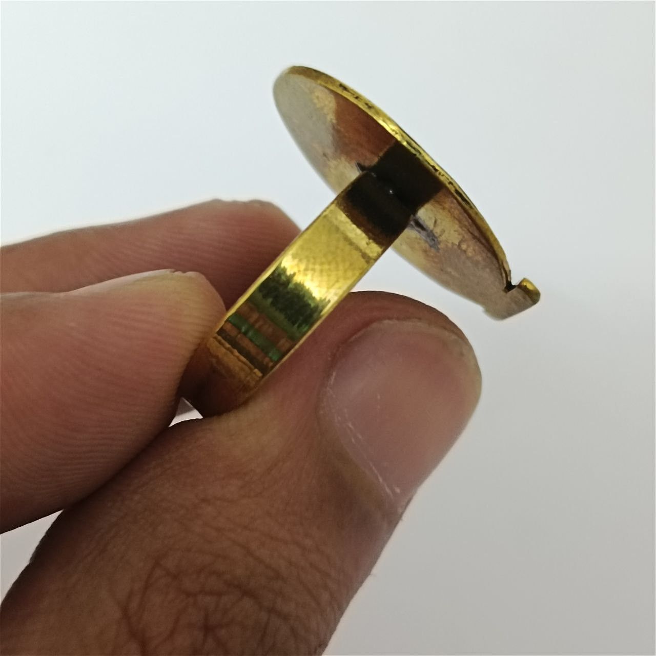 Handmade Ancient Egyptian ring, copper hieroglyphs, Pharaonic style Size ONE SIZE - 7 Thumbnail