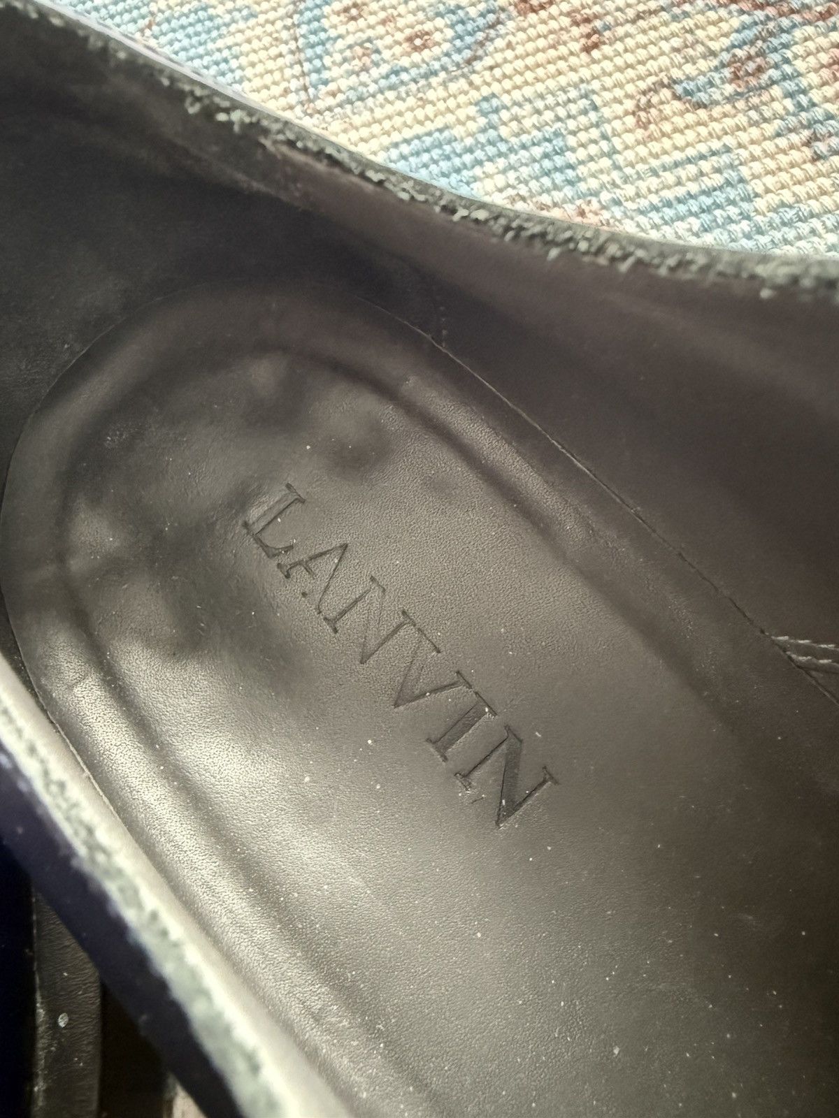 Lanvin Archive 2000s Lanvin Metal LaceUp Oxford Derby Leather Shoes Size US 9 / EU 42 - 12 Thumbnail