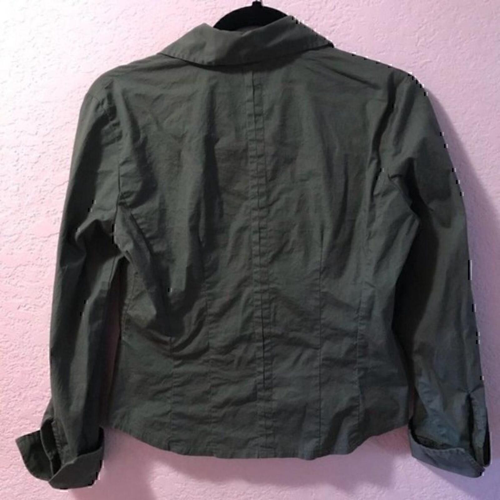 The Unbranded Brand Dark Green Fitted Button-Up Shirt Size S / US 4 / IT 40 - 4 Thumbnail