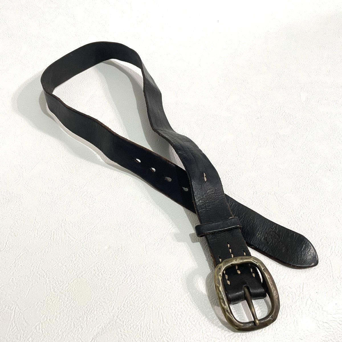 If Six Was Nine Vintage Y2k black leather belt kapital style Size ONE SIZE - 3 Thumbnail