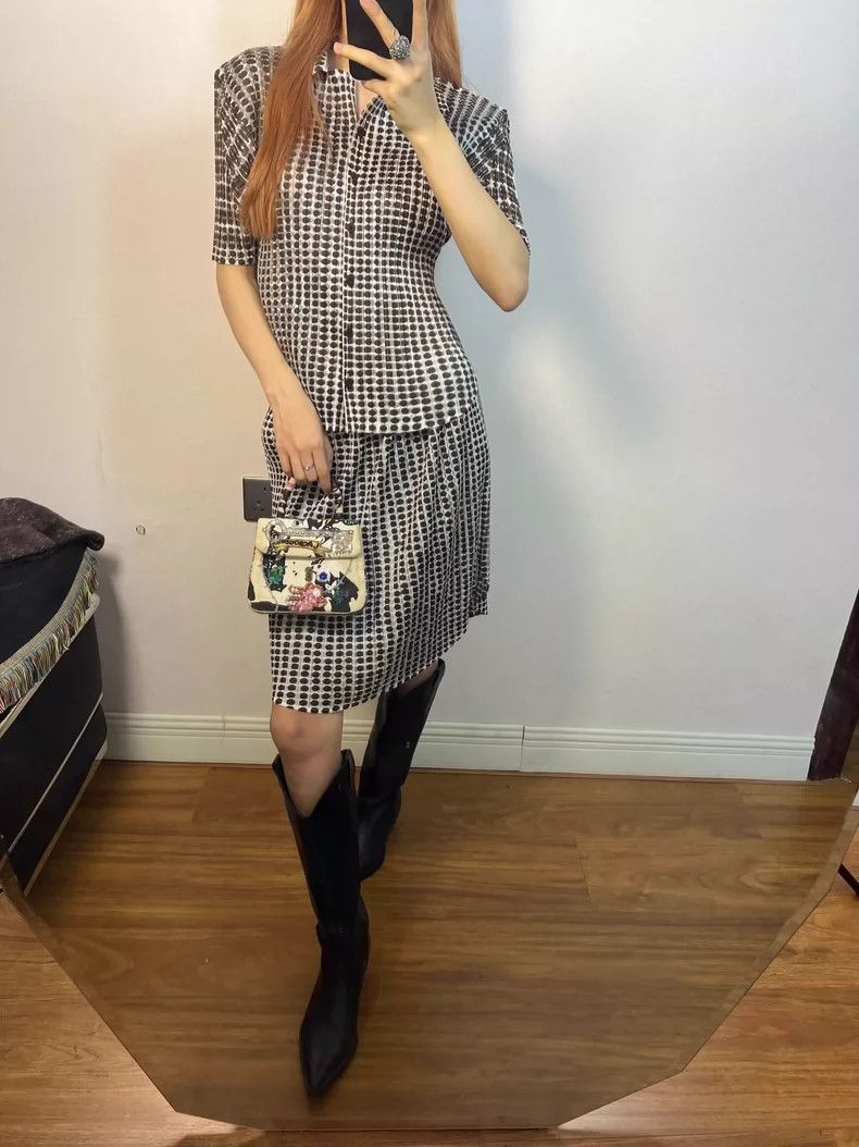 Issey Miyake Issey Miyake size:3 Polka dot skirt Size 42" / US 20 - 9 Thumbnail