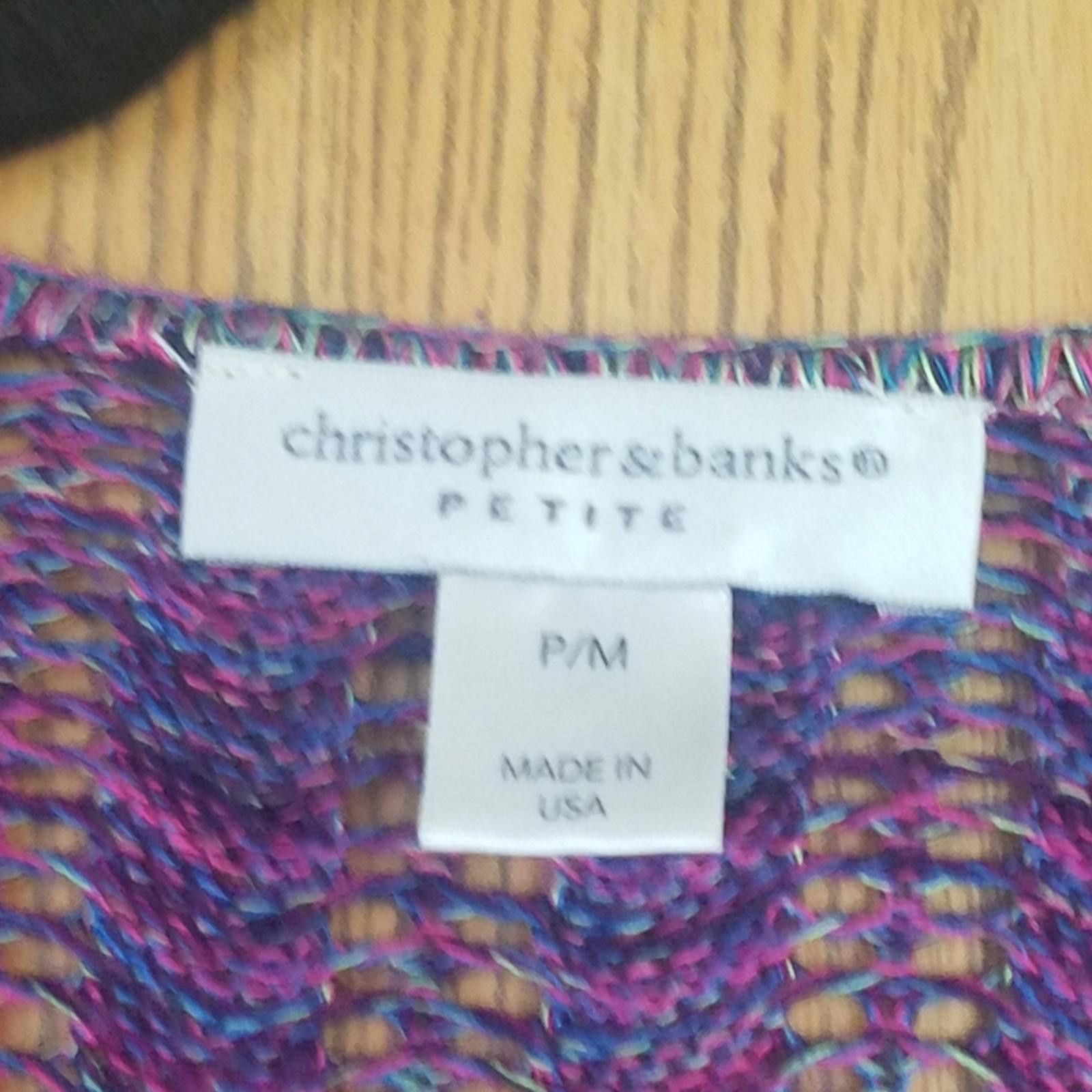 Designer Christopher & Banks Multicolor Sweater Size Medium Petite Size M / US 6-8 / IT 42-44 - 2 Thumbnail