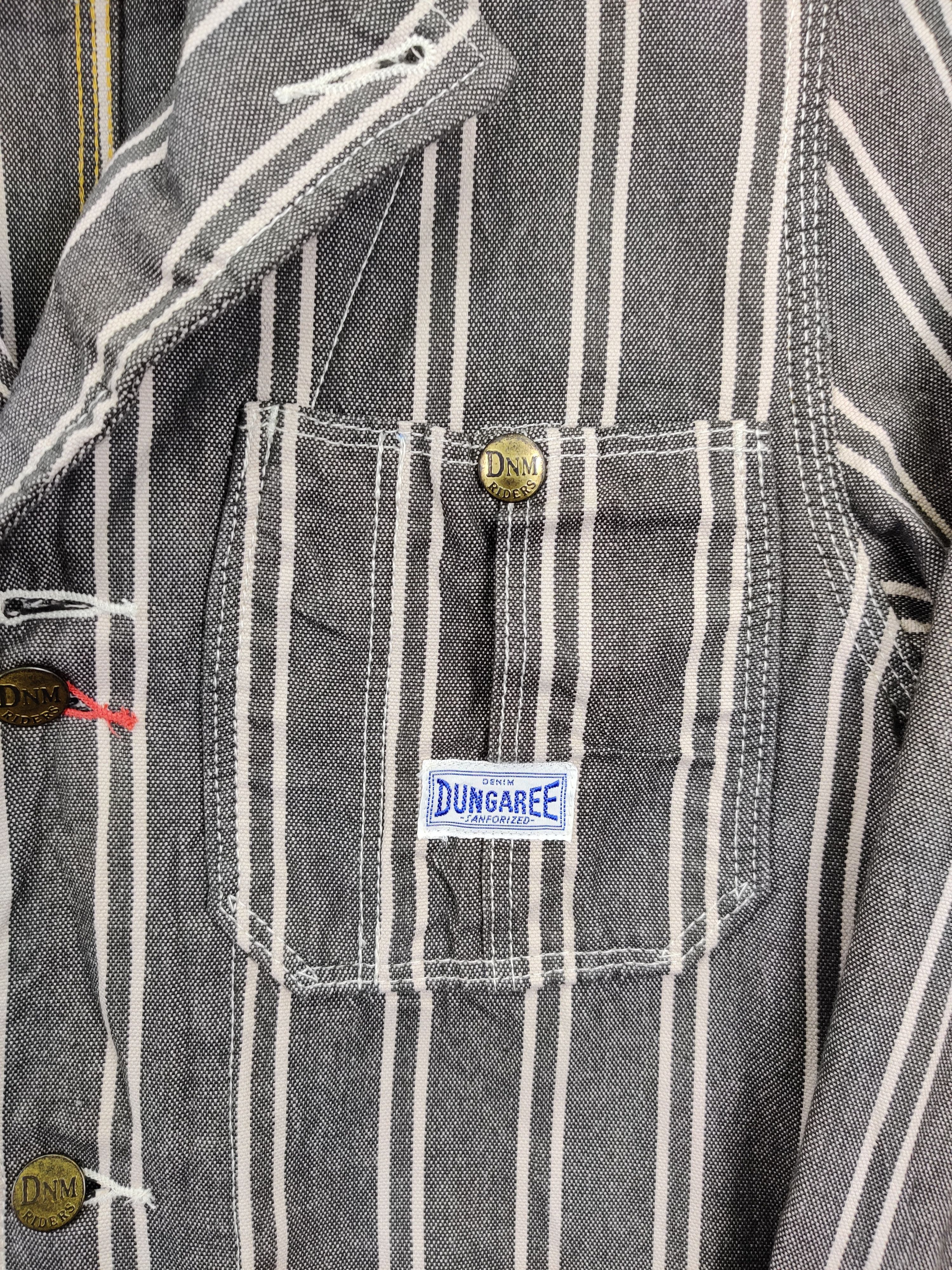 Vintage Vintage 90s Denim Dungaree Hickory Stripe Chore Jacket Size US S / EU 44-46 / 1 - 10 Thumbnail