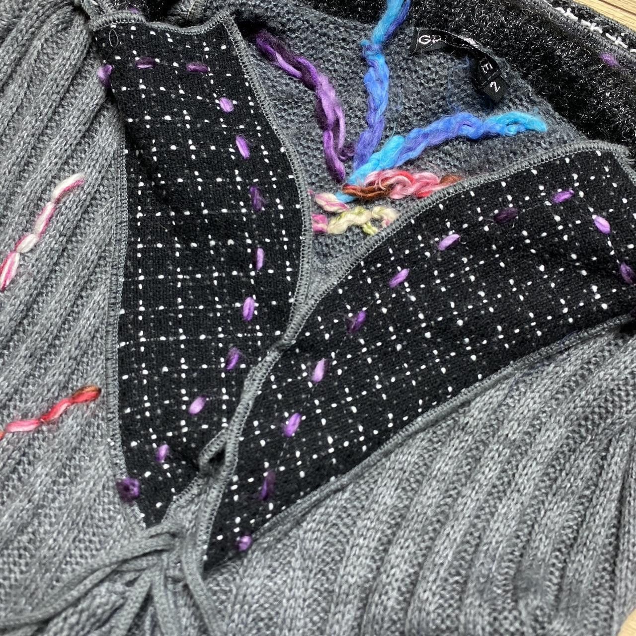 Japanese Brand Avant Garde Designer Y2K Knit Cardigan Grey L Size L / US 10 / IT 46 - 4 Thumbnail