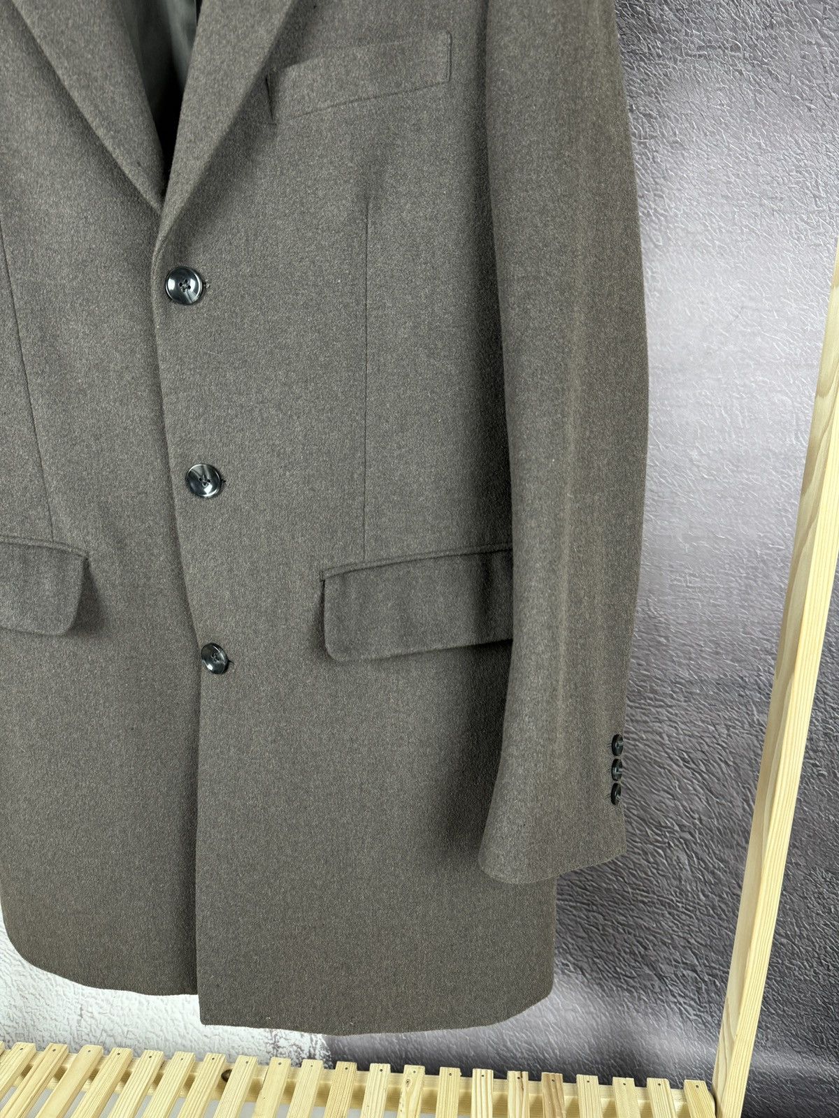 Chevignon CHEVIGNON Coat Men's LARGE Wool Blend Mid Length Brown Grey Size US L / EU 52-54 / 3 - 5 Thumbnail