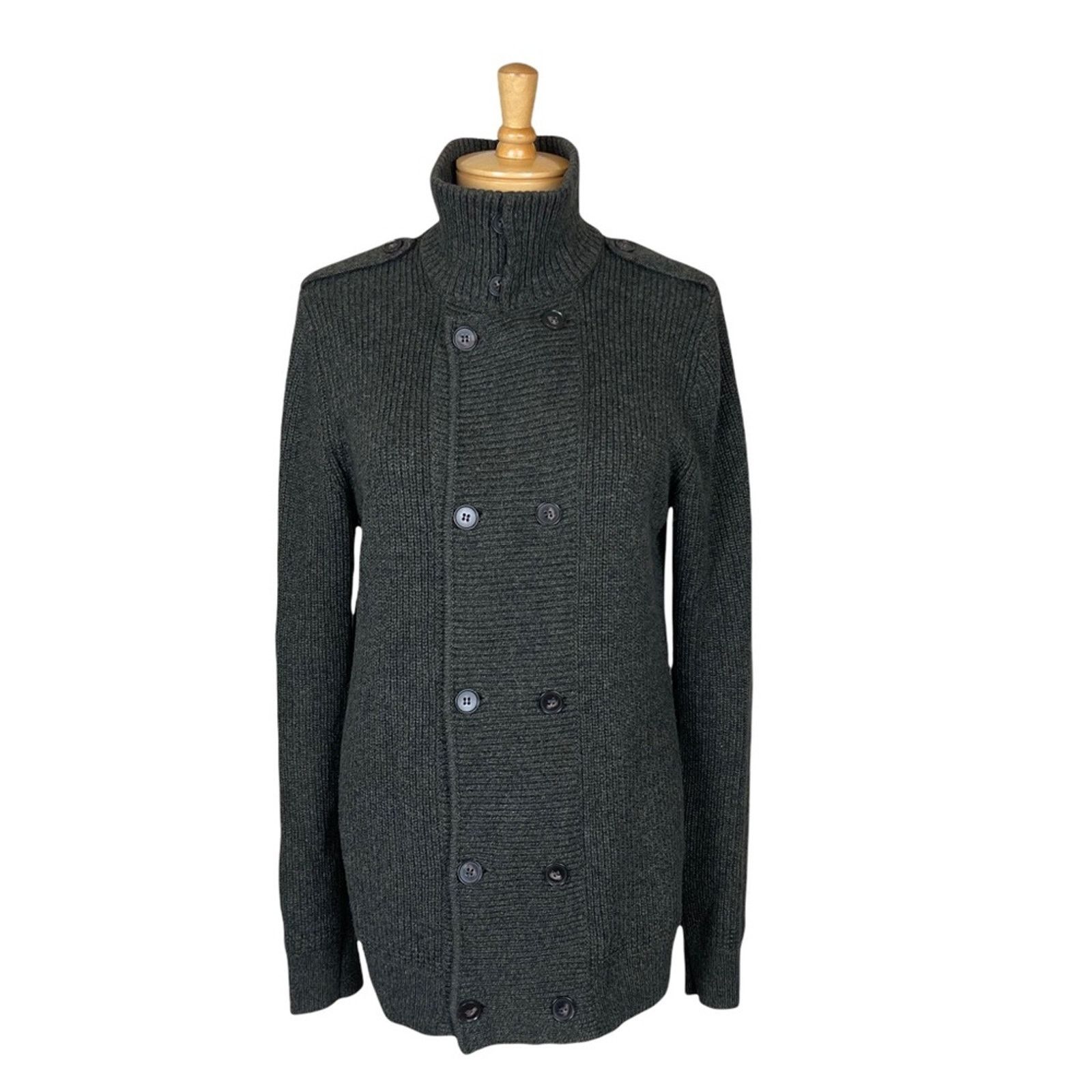 H&M H&M Ribbed Double Breasted Long Sleeve Cardigan Green Small Size S / US 4 / IT 40 - 10 Thumbnail