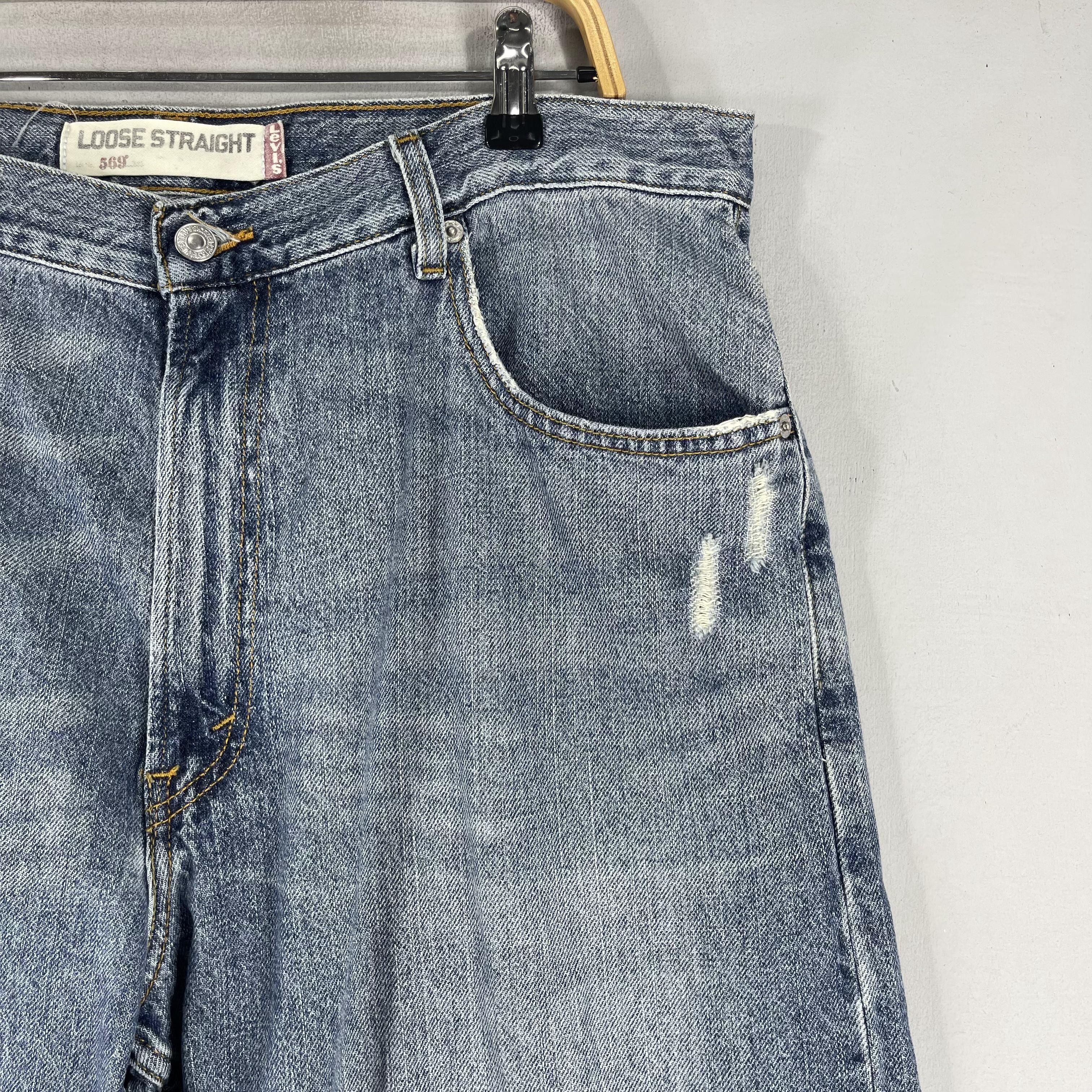 Levi's Vintage Clothing × Vintage W37 L26 Vintage Levis Distressed High Rise Cropped Jeans Size US 37 - 4 Thumbnail
