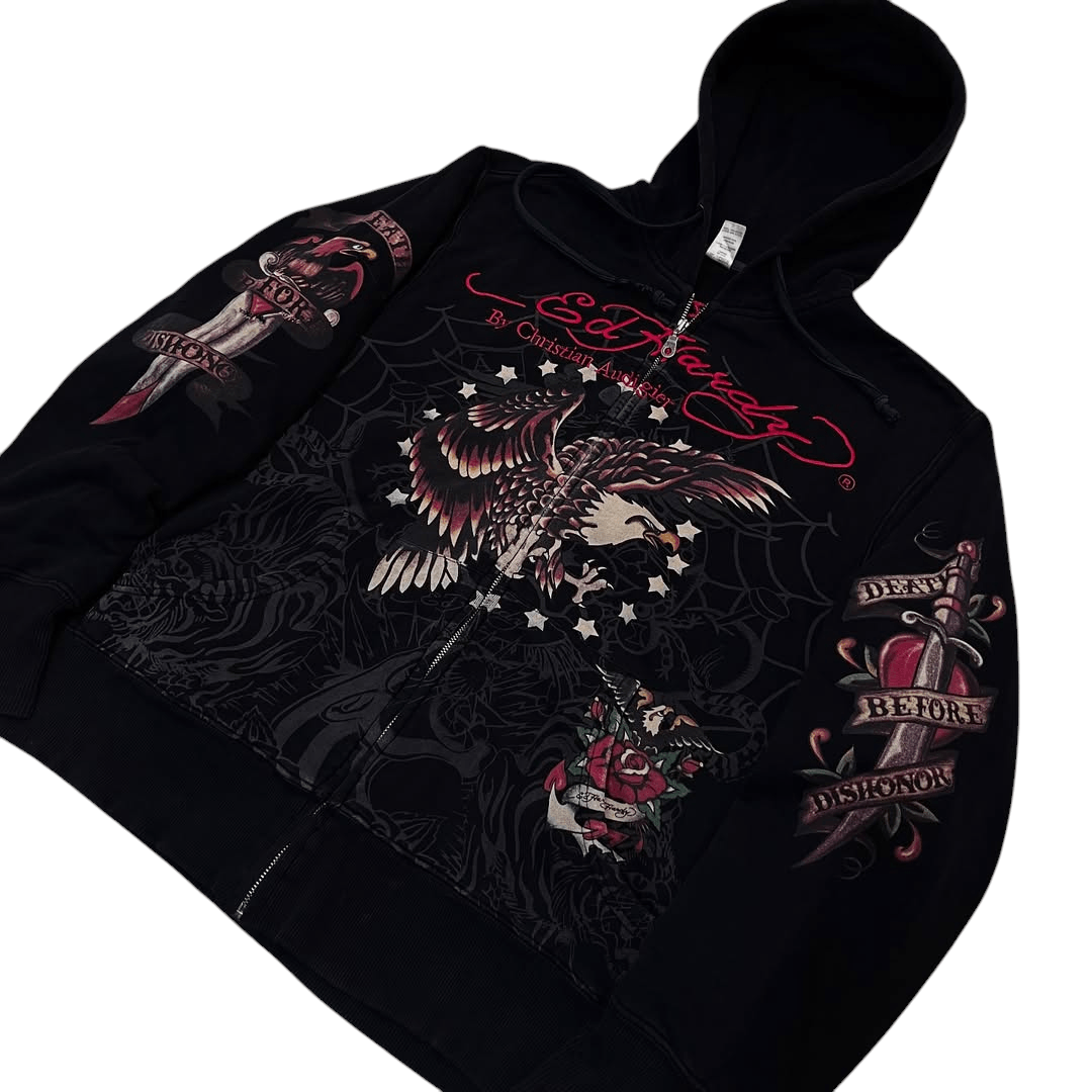 Christian Audigier × Ed Hardy Crazy 🔥 Vintage ED Hardy ' American Eagle 🦅' Zipper Jacket Size US M / EU 48-50 / 2 - 2 Thumbnail