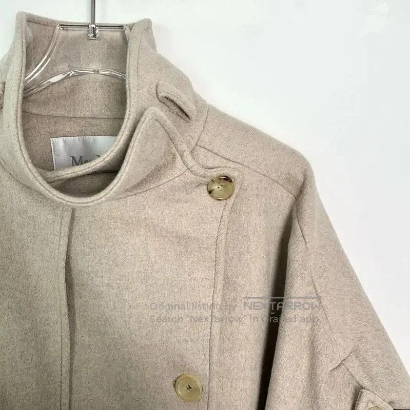 Max Mara MaxMara Beige Cotton Women's Overcoat . Size XXS / US 00 / IT 34 - 3 Thumbnail