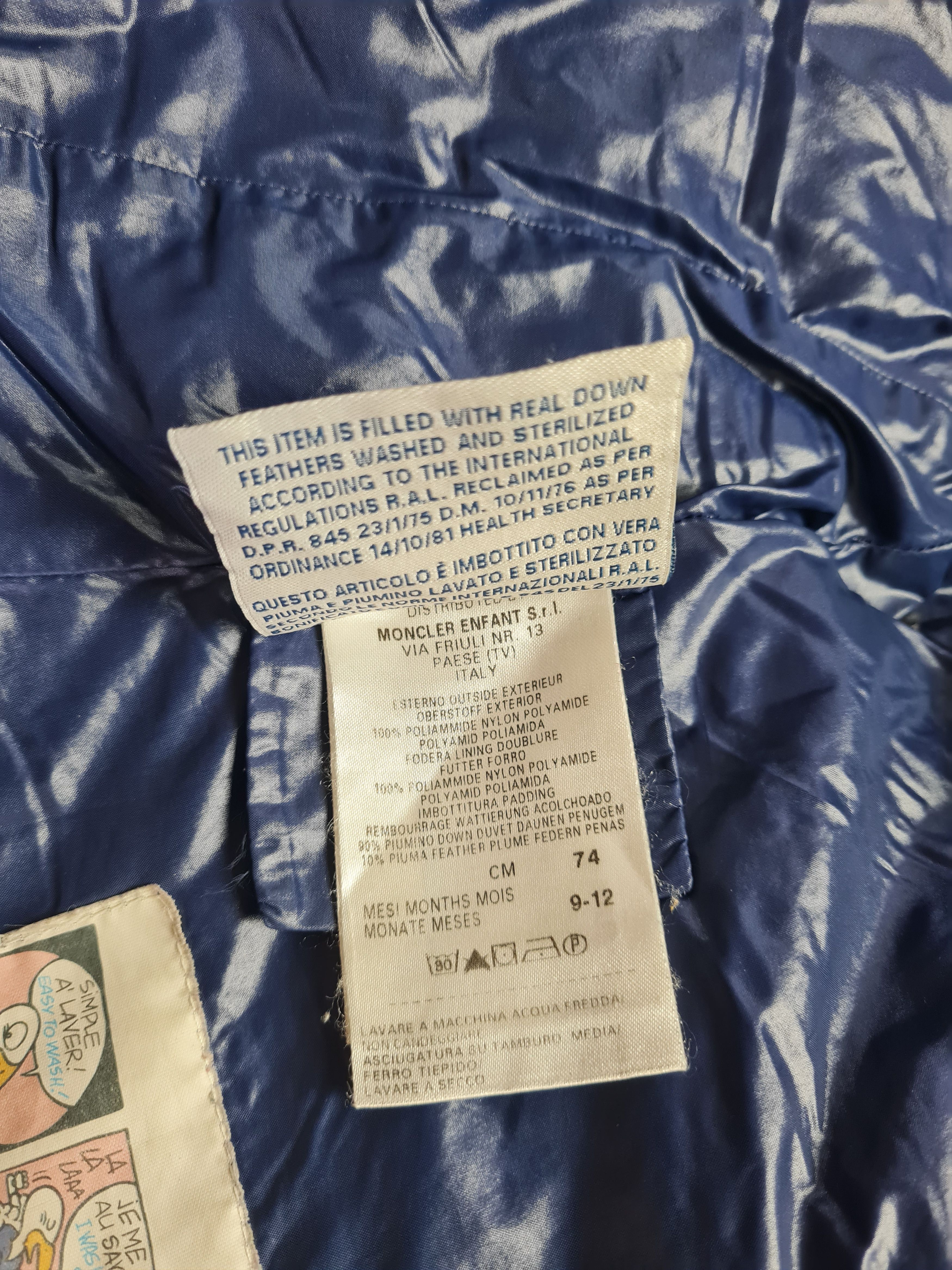 Moncler Down Jacket Moncler Parka Blue12 mois - sz 74cm Size XXS / US 00 / IT 34 - 15 Thumbnail