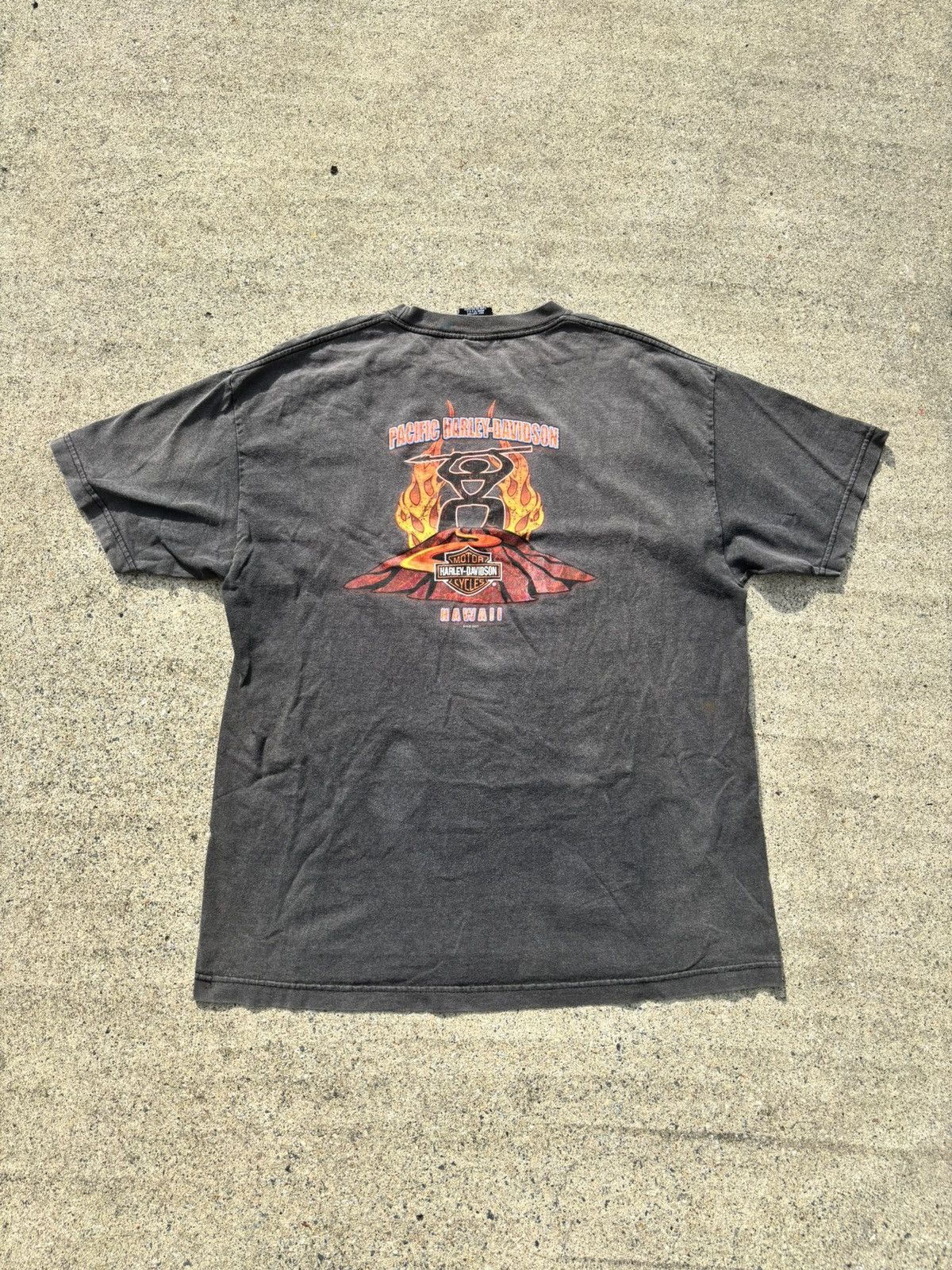 Harley Davidson Vintage 2003 Harley Davidson Hawaii Faded Tee Size US XL / EU 56 / 4 - 6 Thumbnail
