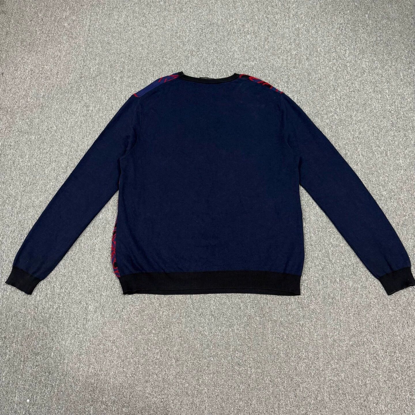 Versace Versace Navy Medusa Knit Sweater 56 mint Size XL / US 12-14 / IT 48-50 - 2 Thumbnail