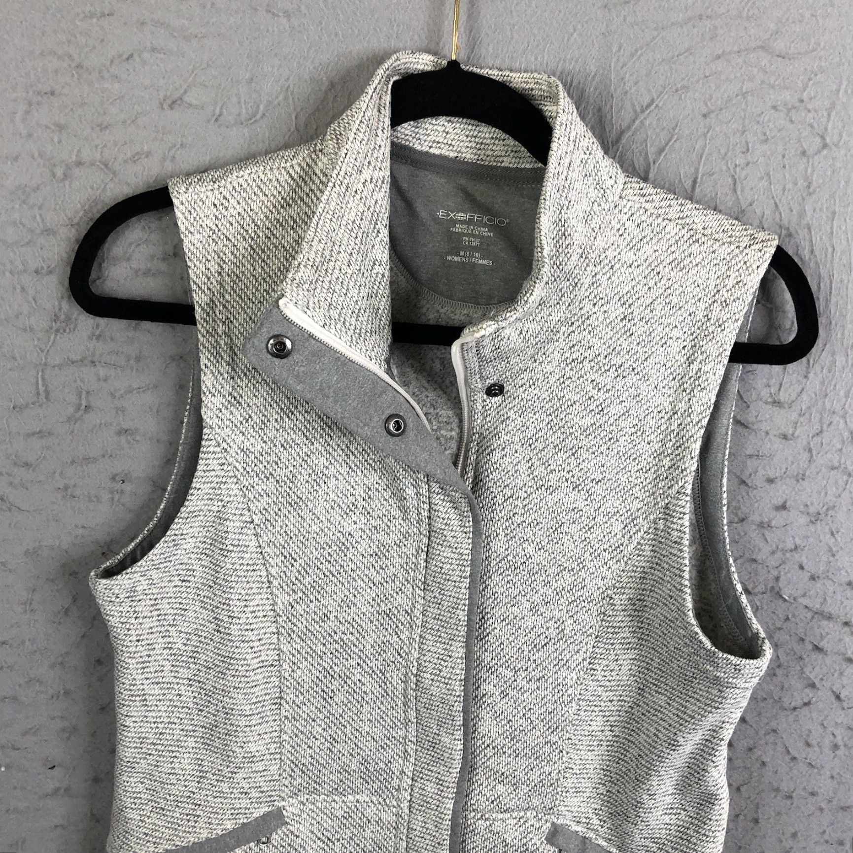 ExOfficio Exofficio Vest Womens Medium Gray Marbled Hiking Outdoors Equestrian Preppy Size M / US 6-8 / IT 42-44 - 2 Thumbnail
