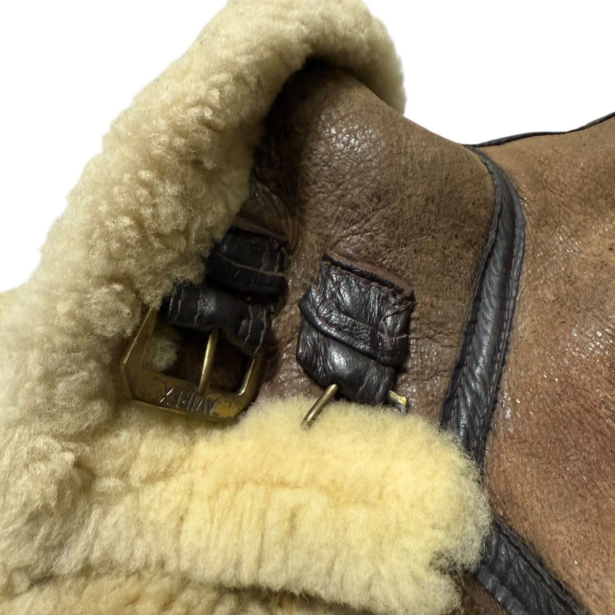 Avirex Vintage 80s Avirex Scovill Zipper Sheepskin Mouton B3 Jacket Size US S / EU 44-46 / 1 - 11 Thumbnail