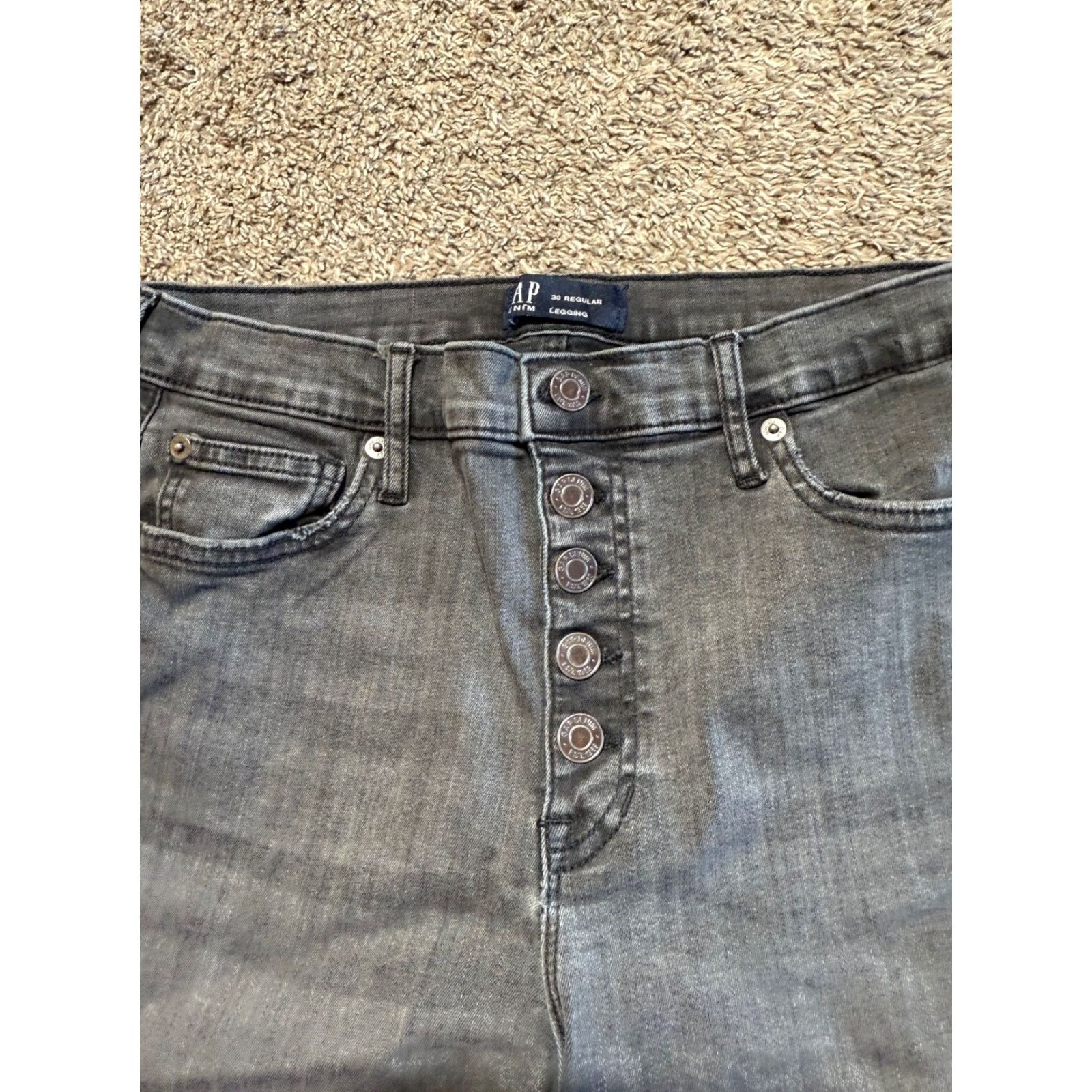 Gap Gap Jeans Legging Women Slim Denim Ankle Charcoal Gray Size 30 2072 Women Size 30" / US 8 / IT 44 - 2 Thumbnail