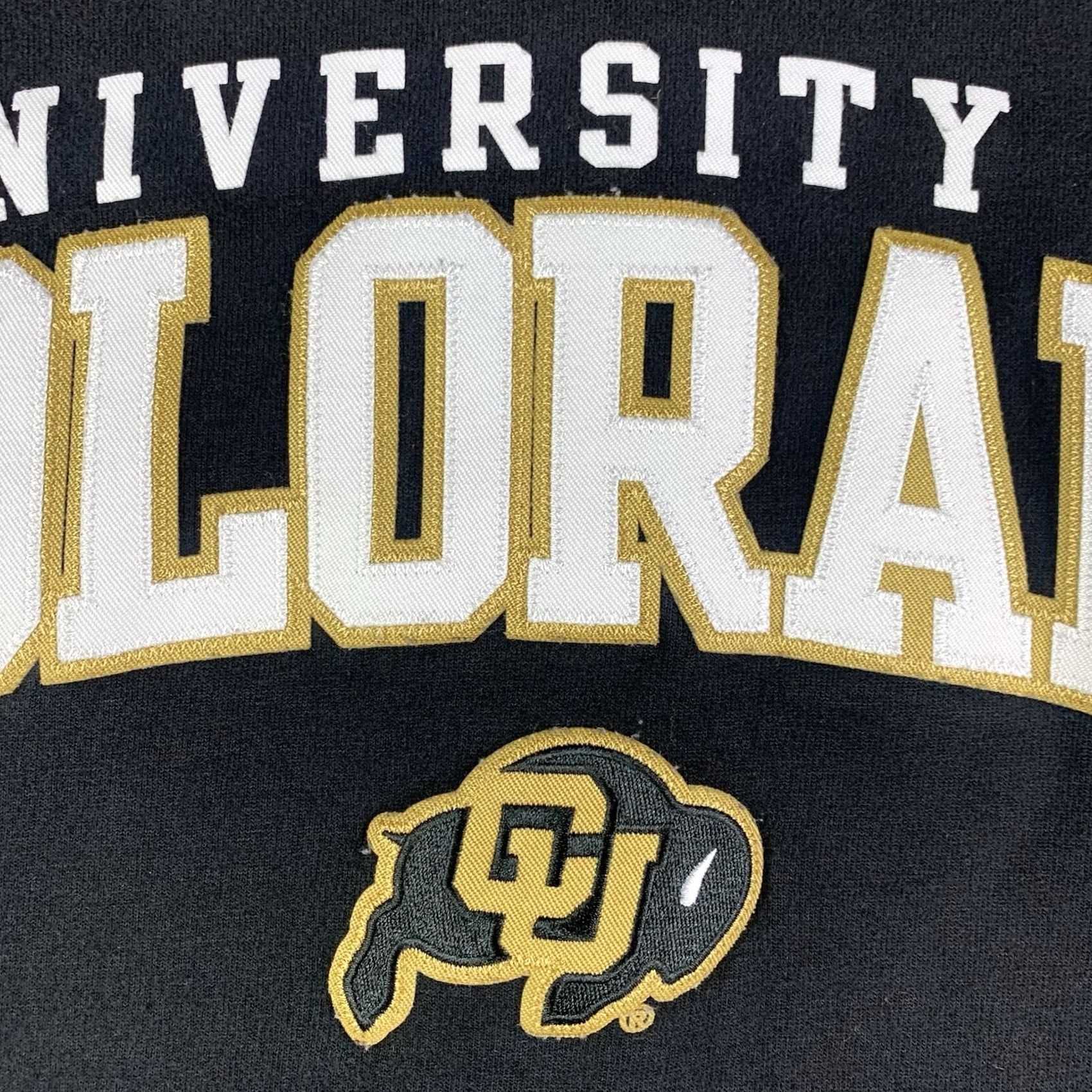 Champion Champion hoodie pullover sweater Men Medium Black solid jersey cotton blend hoodie sweatshirts University Colorado Buffalo stain Size US M / EU 48-50 / 2 - 3 Thumbnail