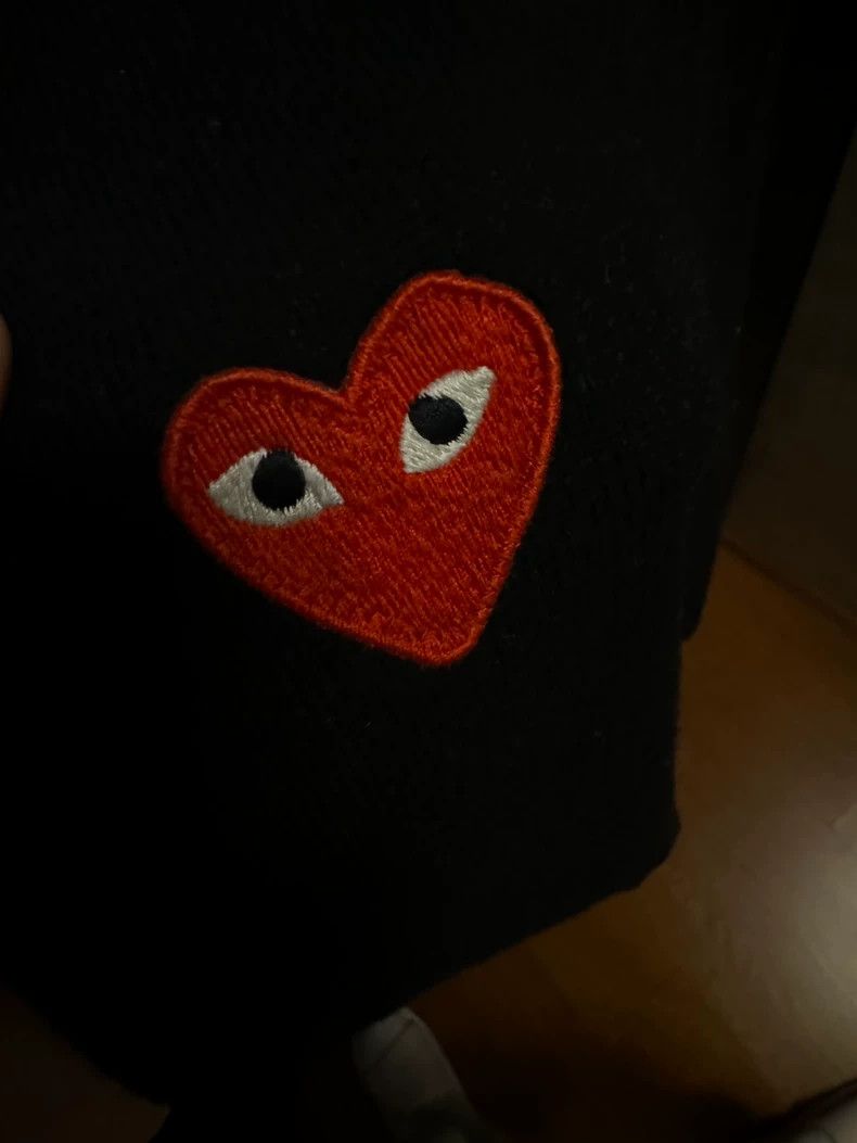 Other Comme Des Garcons Cardigan Black Red Heart Size M / US 6-8 / IT 42-44 - 3 Thumbnail