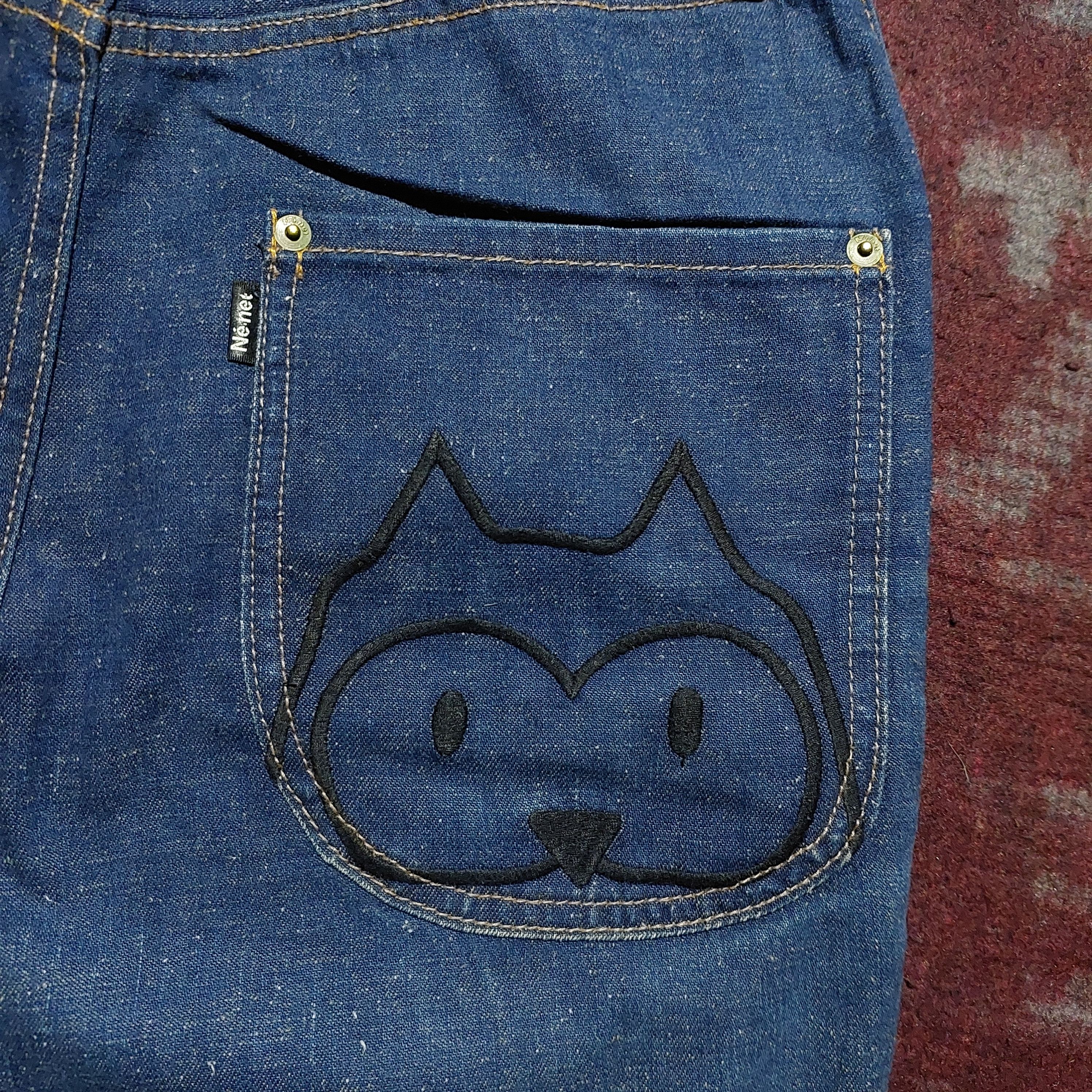 Issey Miyake Ne-Net dropcrotch Embroidery cat face pocket pants Size US 30 / EU 46 - 6 Thumbnail
