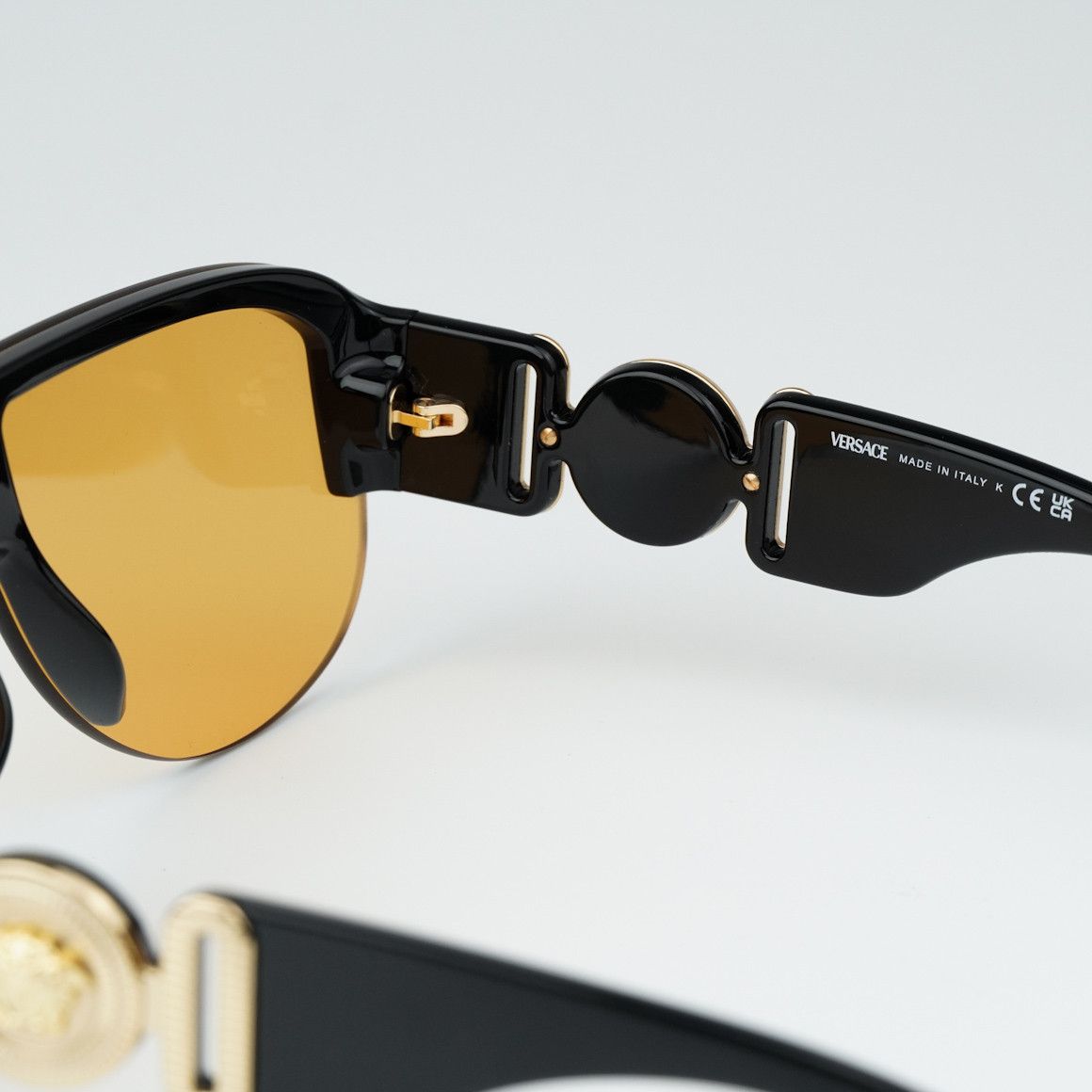 Versace NEW Versace VE4391 GB1/7 Shield Unisex Sunglasses Size ONE SIZE - 7 Thumbnail
