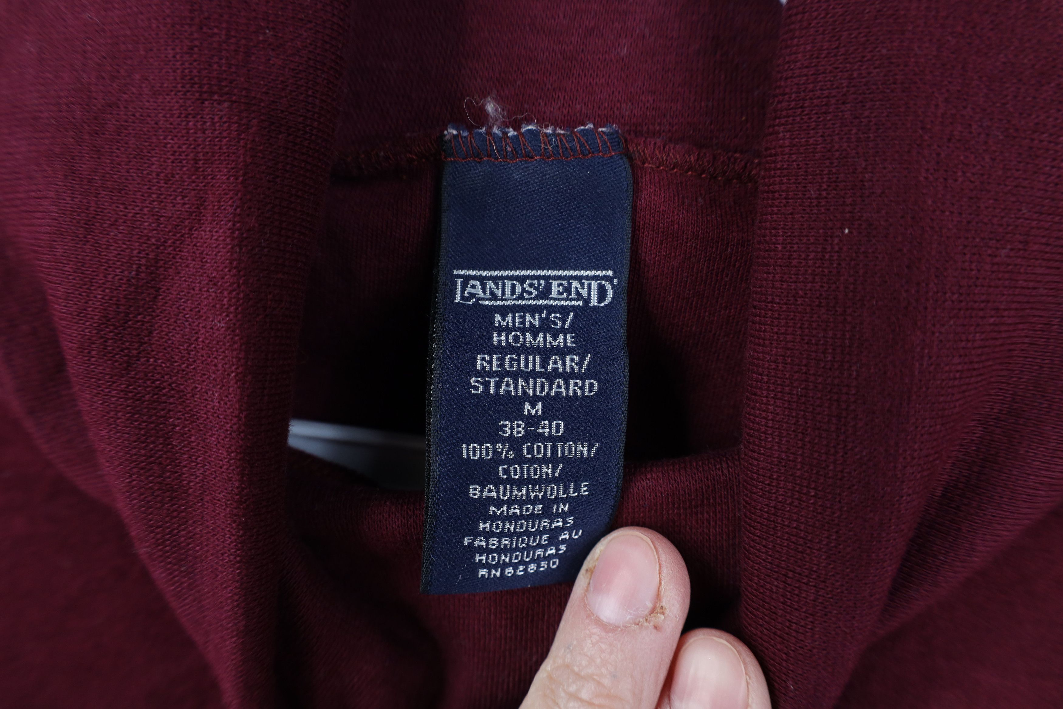 Lands' End Vintage 90s Lands End Long Sleeve Turtleneck T-Shirt Red Size US M / EU 48-50 / 2 - 6 Thumbnail