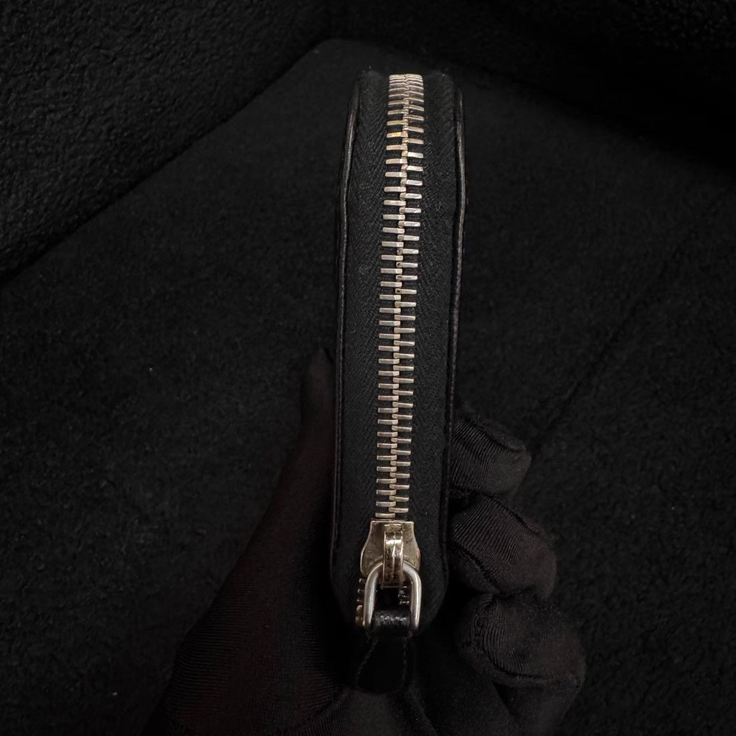 Prada PRADA Long Black Wallet with Triangular Metal Logo Q10 Size ONE SIZE - 5 Thumbnail