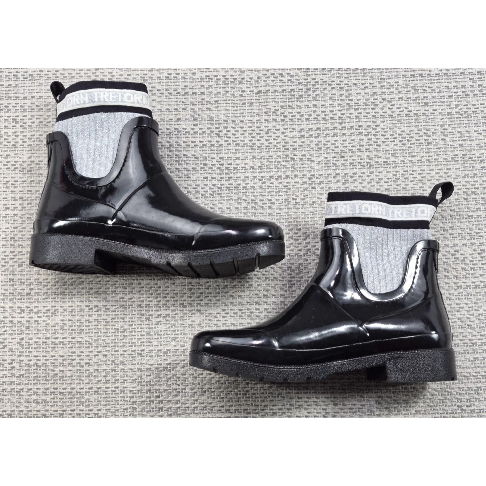 Tretorn Tretorn Rain Boots Womens Size 7 Black Ankle Rubber Waterproof Slip Resistant Size US 7 / IT 37 - 2 Thumbnail