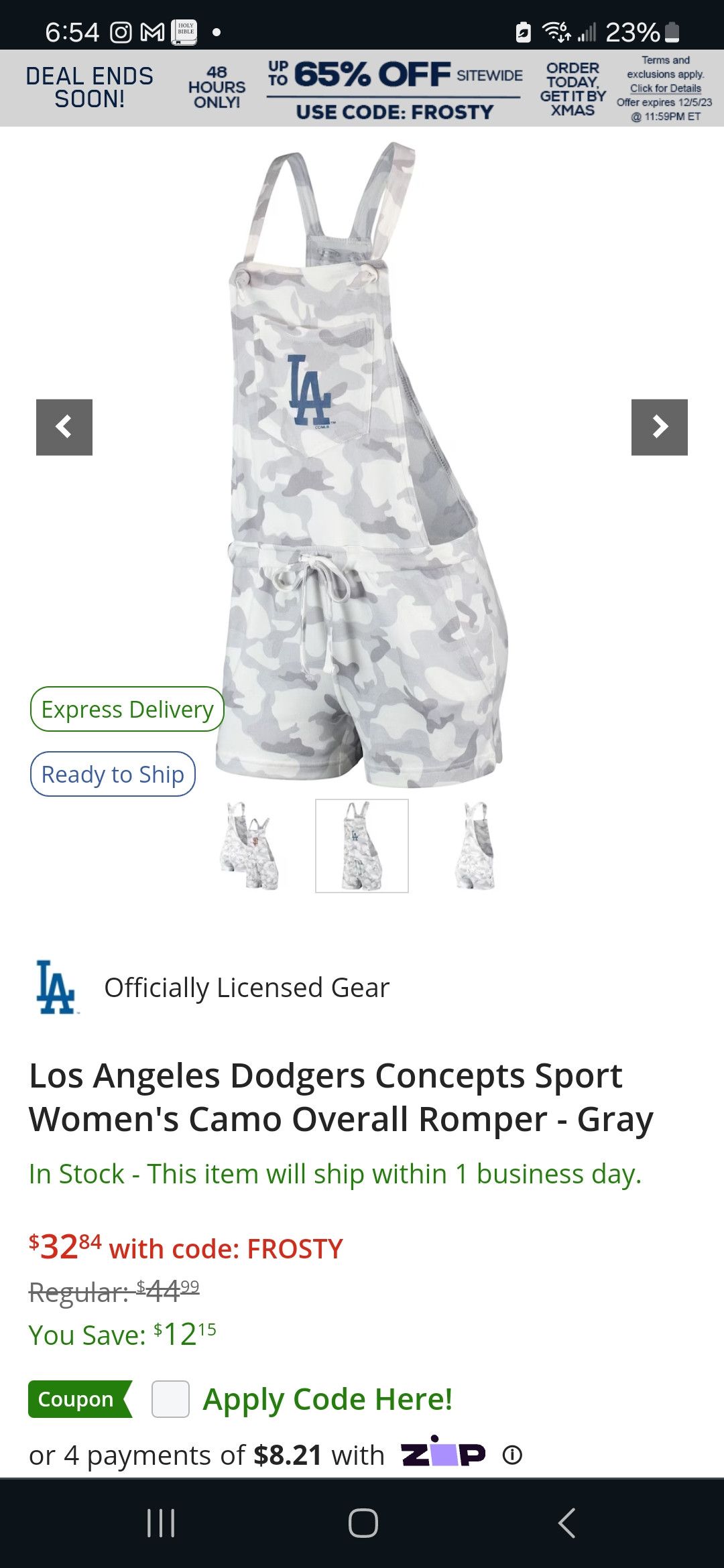 CNCPTS Dodgers Overalls XL Size XL / US 12-14 / IT 48-50 - 5 Thumbnail