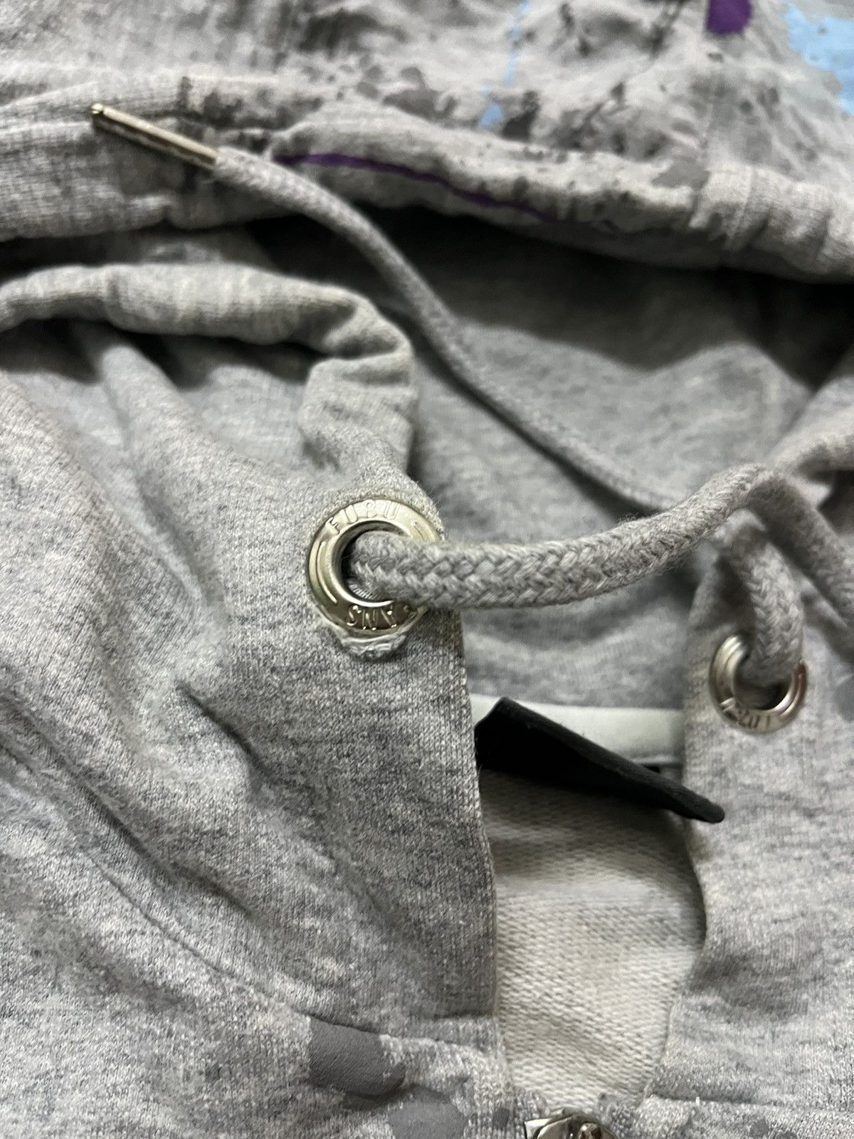 Fubu FUBU Collection Zip Hoodie Grey Paint Splatter Rare Design Size US L / EU 52-54 / 3 - 11 Thumbnail