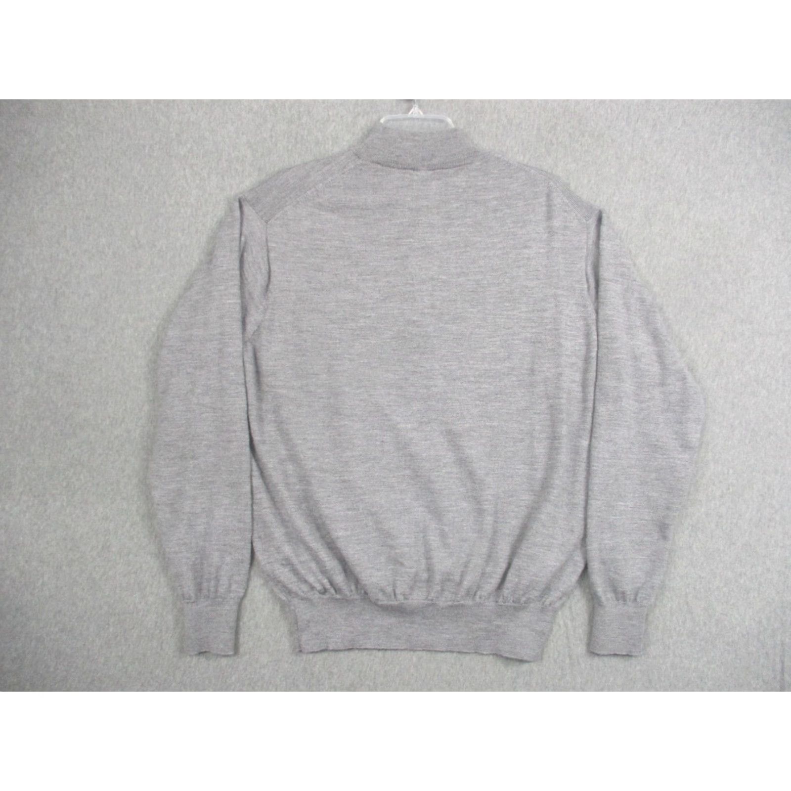Peter Millar Peter Millar Sweater Mens XL Gray 1/4 Zip Mock Neck Wool Silk Logo Knit Pullover Size US XL / EU 56 / 4 - 6 Thumbnail