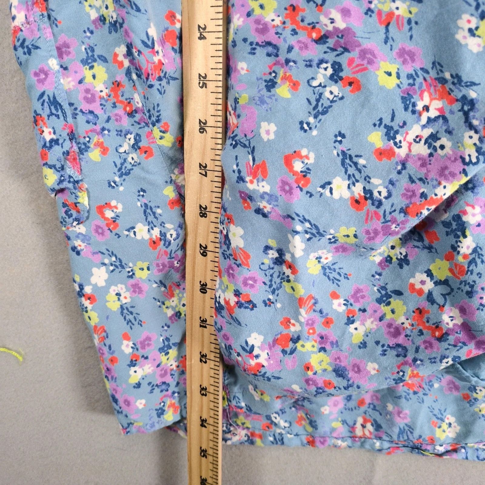 Other Aerie Blue Floral Babydoll Mini Dress L Pockets Drawstring Size L / US 10 / IT 46 - 7 Thumbnail