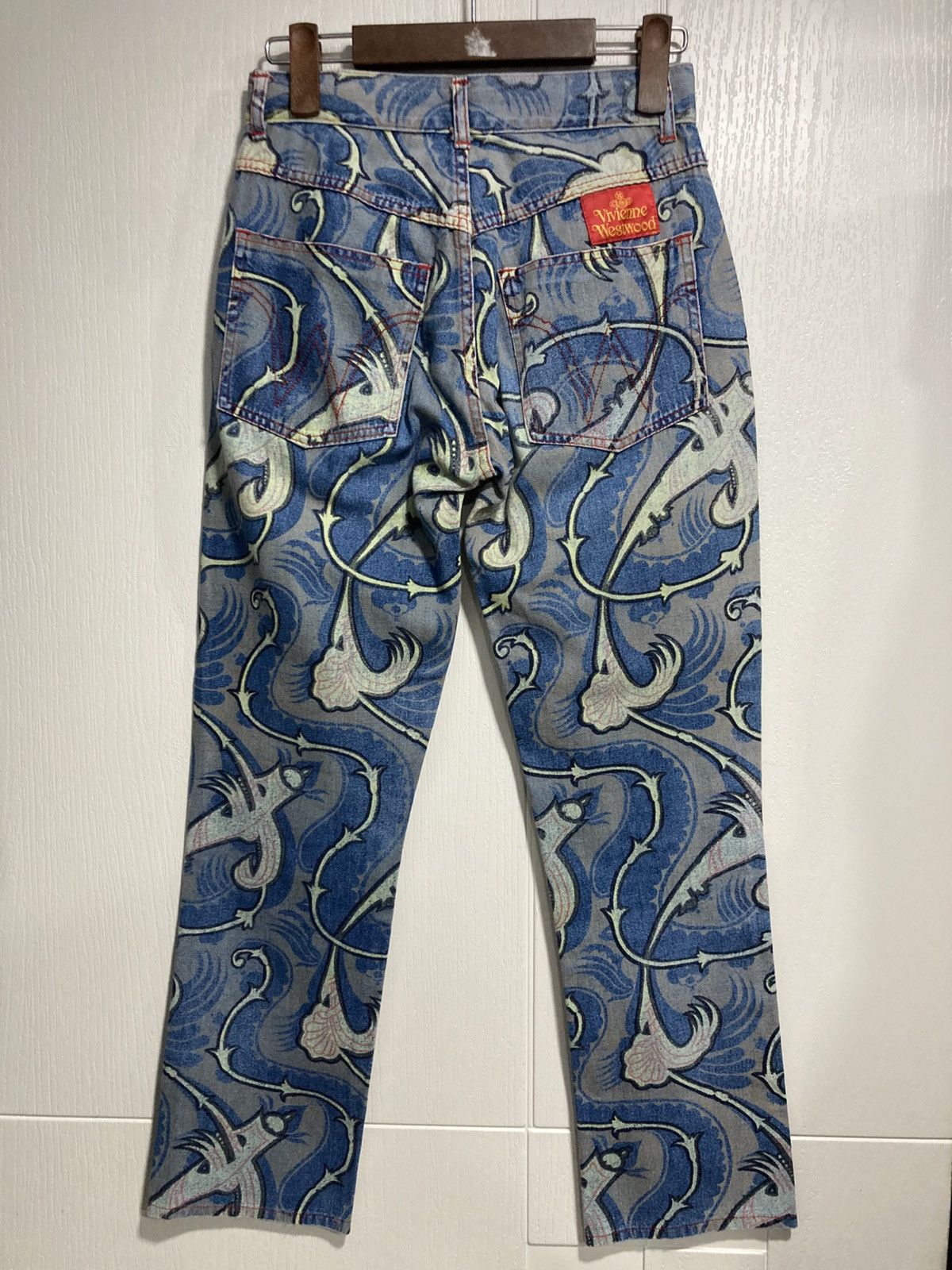 Vivienne Westwood 1993ss Vivienne Westwood Grand Hotel Paisley Denim Pants Size 26" / US 2 / IT 38 - 6 Thumbnail