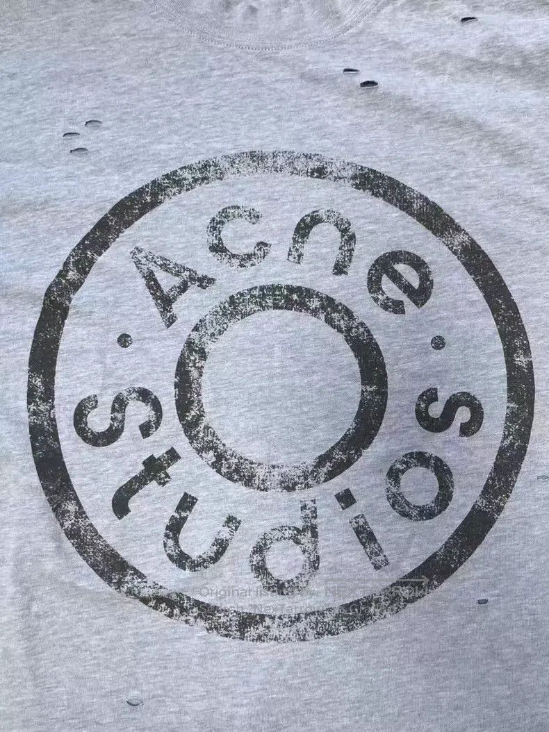 Acne Studios Acne Studios Round neck short sleeve distressed logo print Size US M / EU 48-50 / 2 - 3 Thumbnail