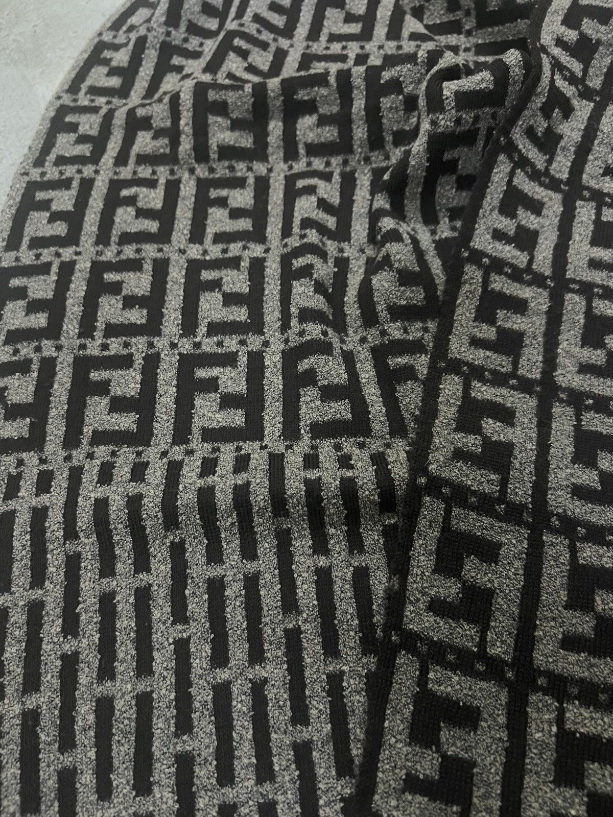 Fendi FENDI Zucca Monogram Wool Scarf Brown Vintage Size ONE SIZE - 4 Thumbnail
