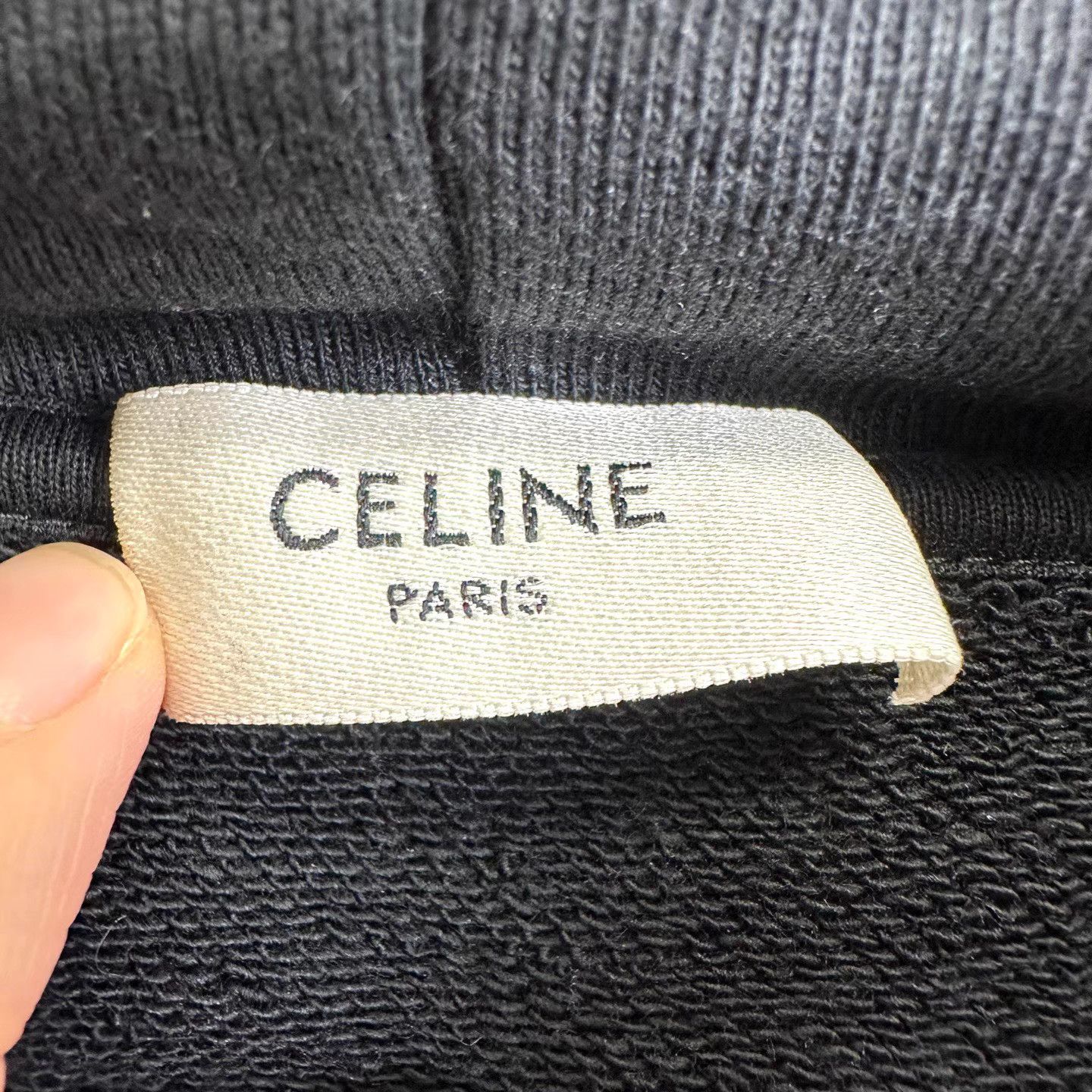 Celine Celine SS22 Cosmic Cruiser Black Fleece Studded Hoodie K12 Size XL / US 12-14 / IT 48-50 - 7 Thumbnail